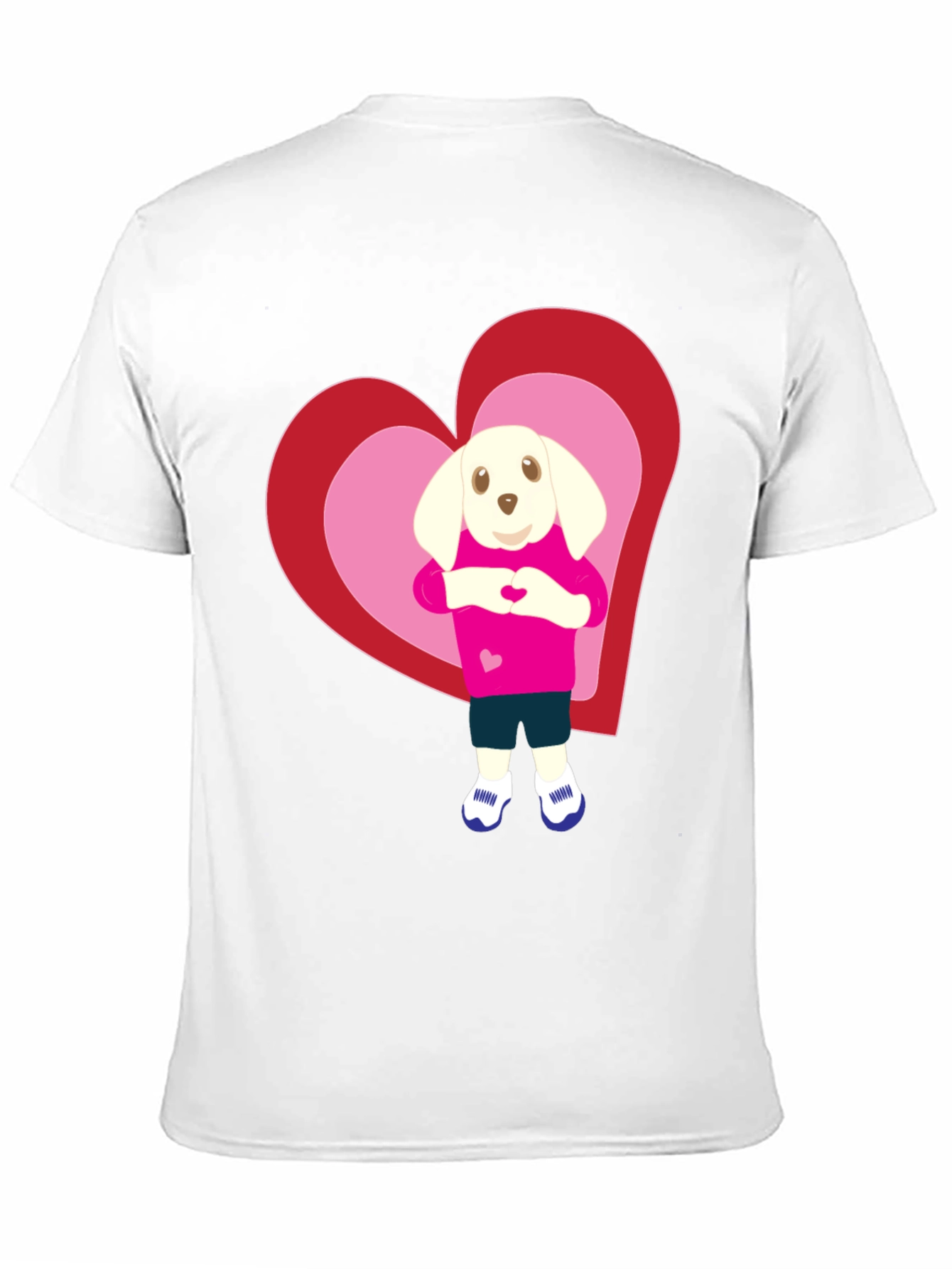 Cute Dog Heart T-Shirt - Valentines Day Apparel