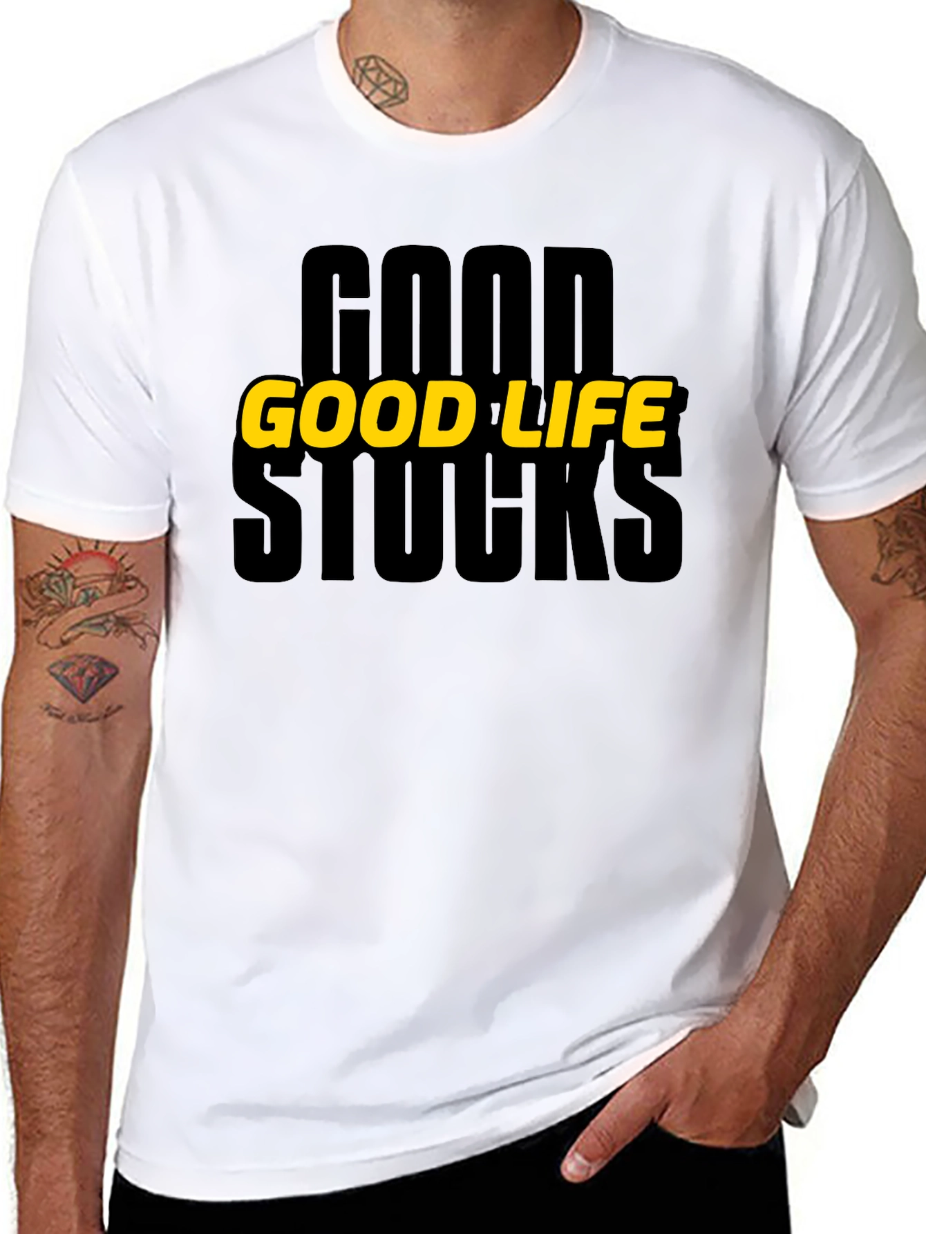 Good Life Stocks Graphic T-Shirt - Black
