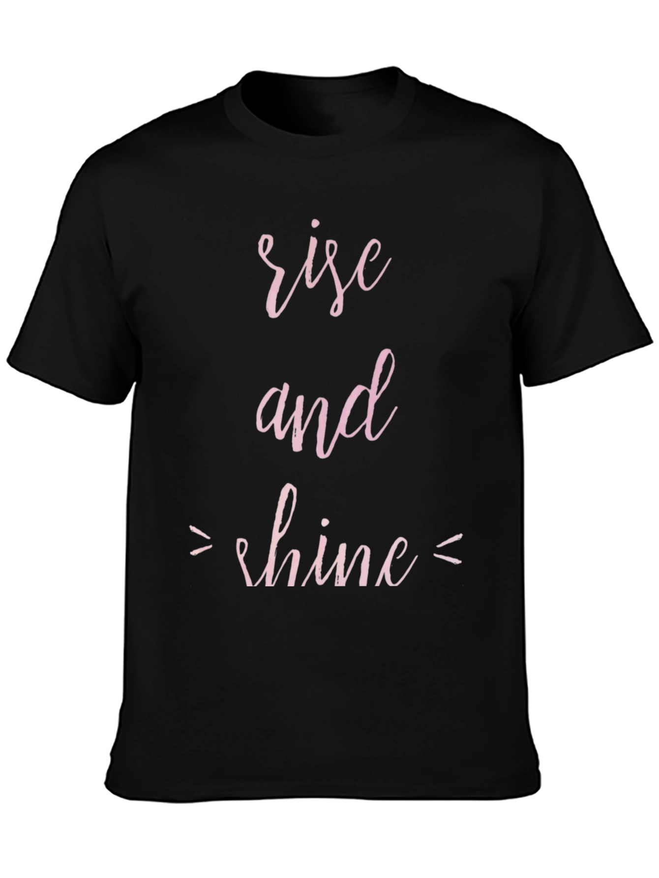 Rise and Shine Graphic Tee - Black Cotton T-Shirt
