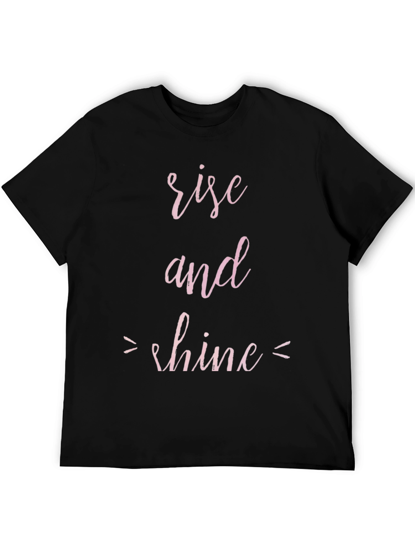 Rise and Shine Graphic Tee - Black Cotton T-Shirt