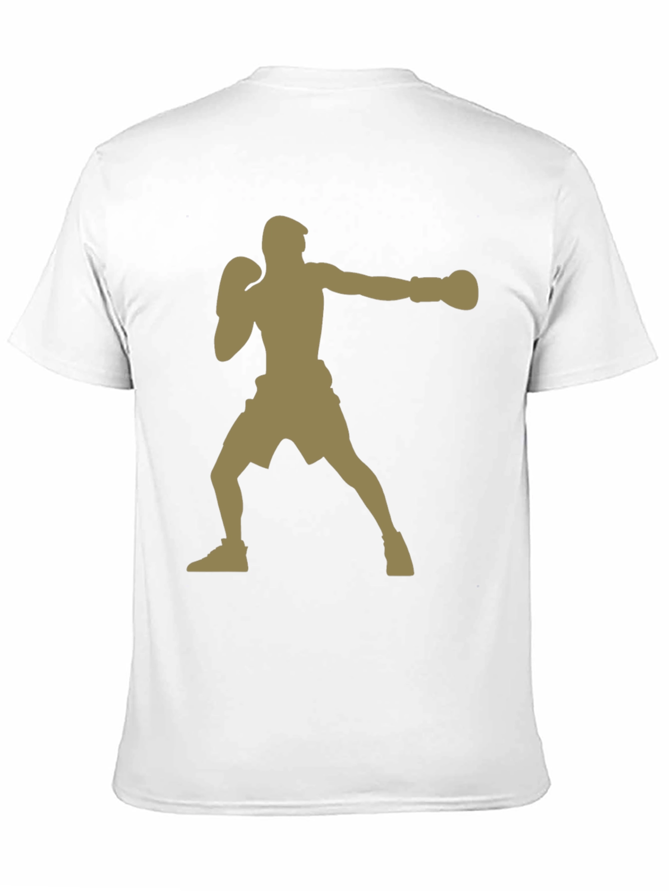 Boxer Silhouette Graphic Print Tee - Black