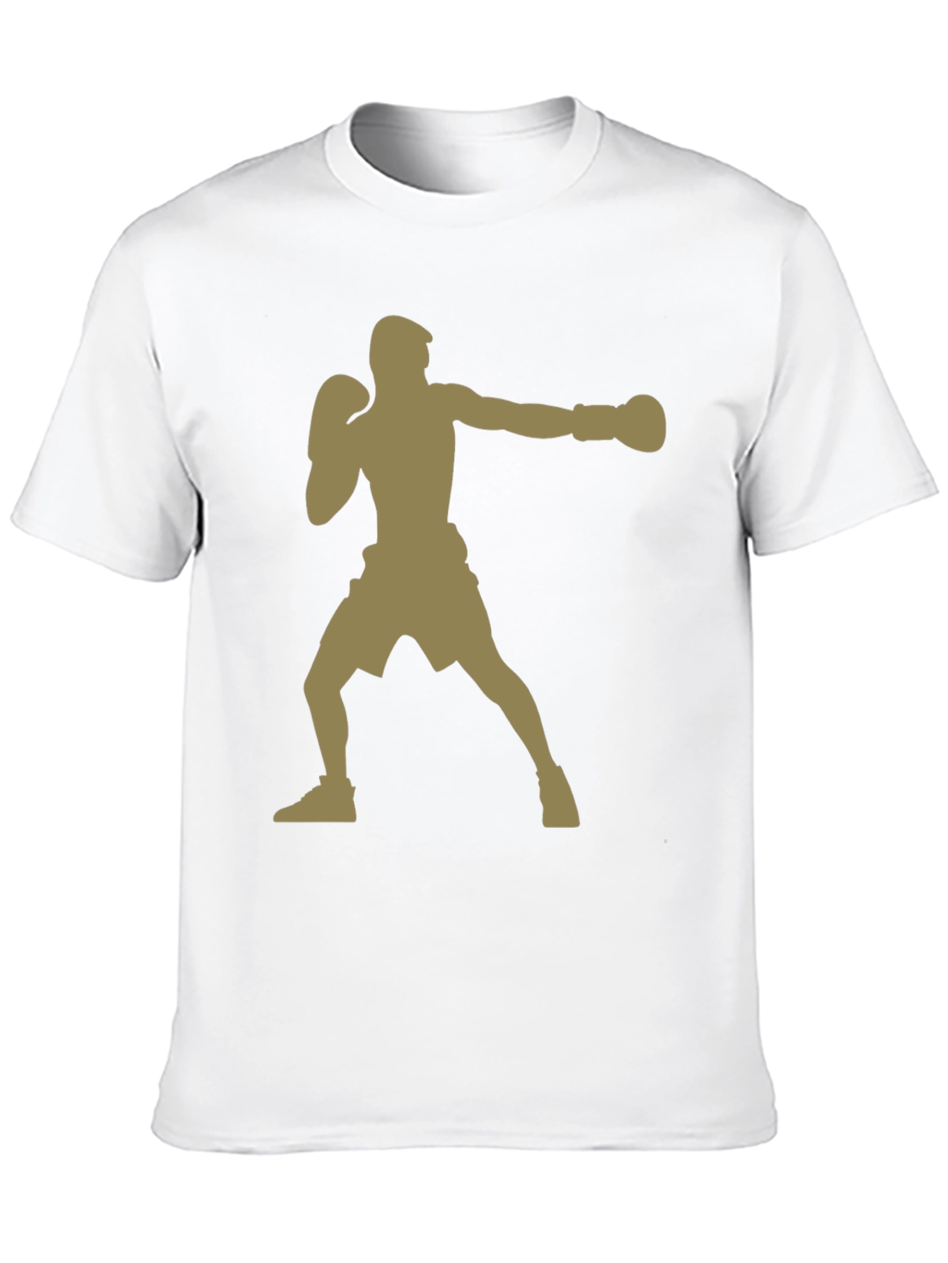 Boxer Silhouette Graphic Print Tee - Black