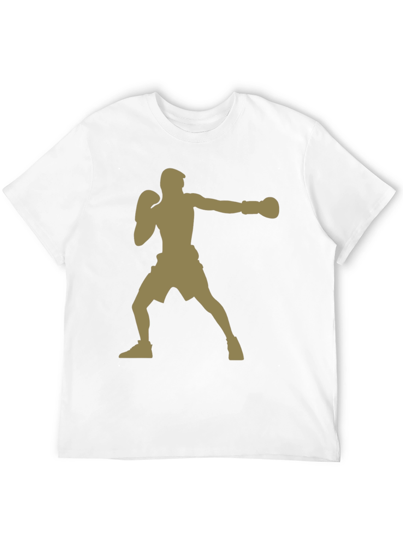 Boxer Silhouette Graphic Print Tee - Black