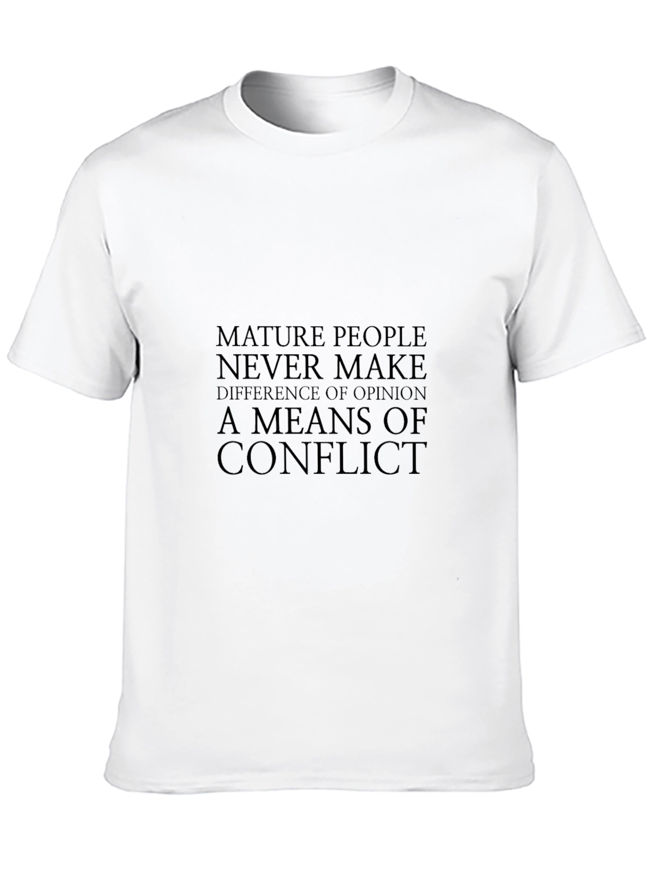 Mens Black Graphic Tee - Mature People Quote