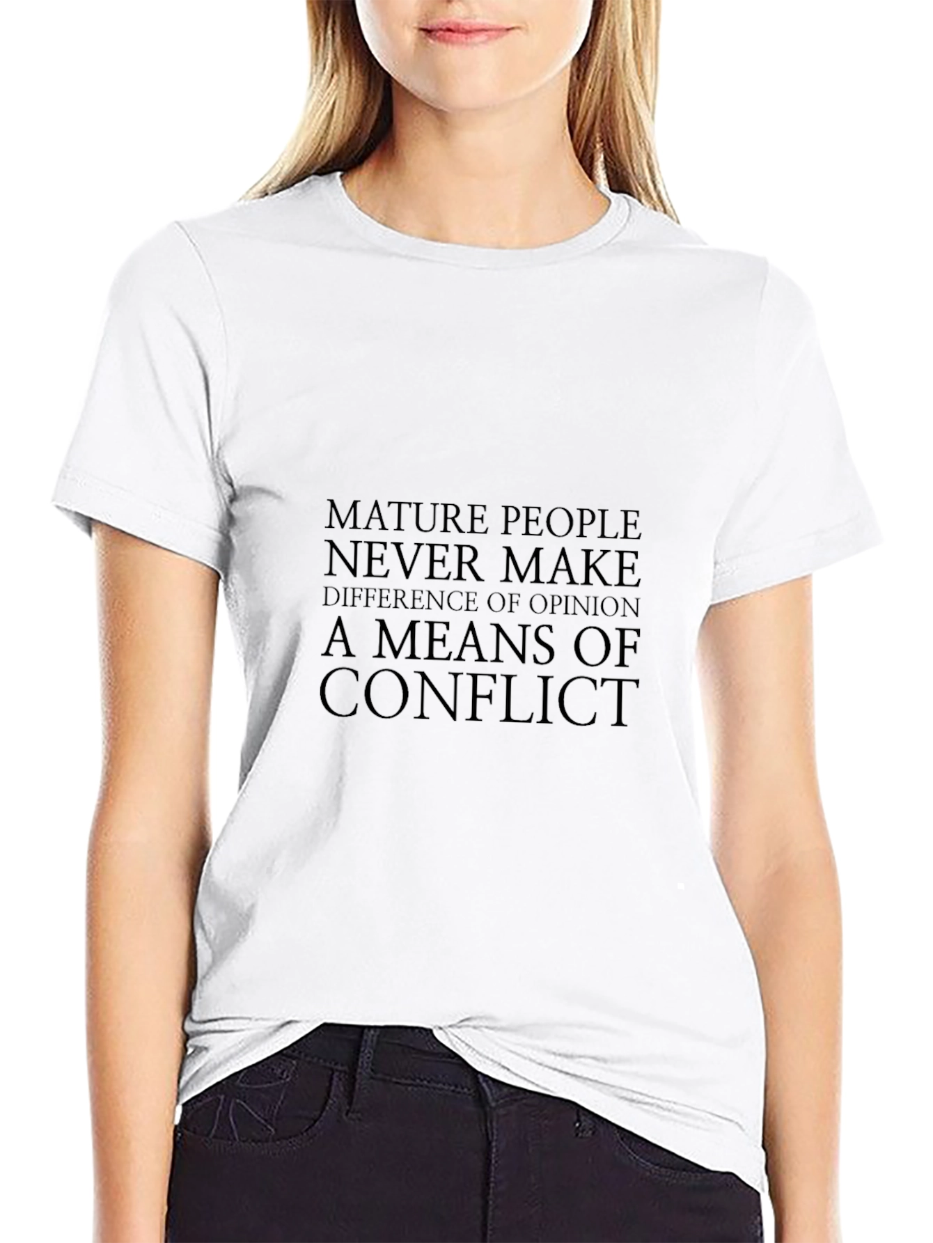 Mens Black Graphic Tee - Mature People Quote