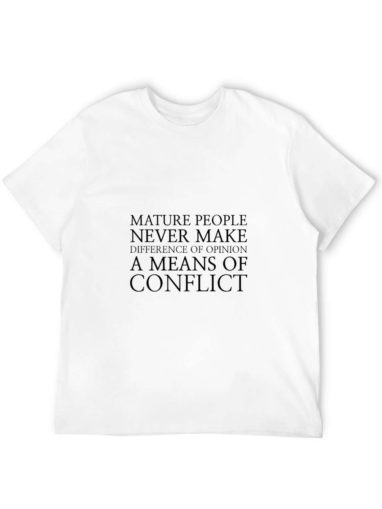 Mens Black Graphic Tee - Mature People Quote