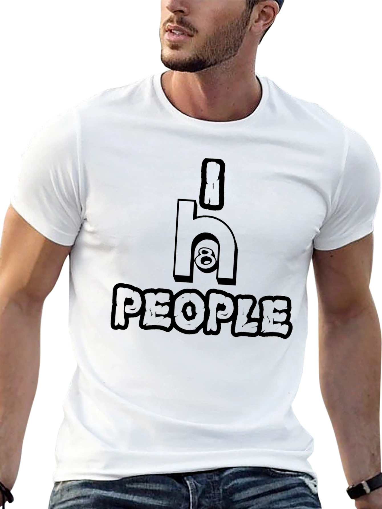 i8 H People Graphic T-Shirt