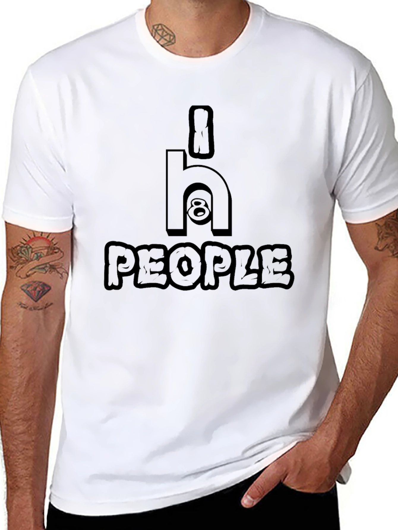 i8 H People Graphic T-Shirt