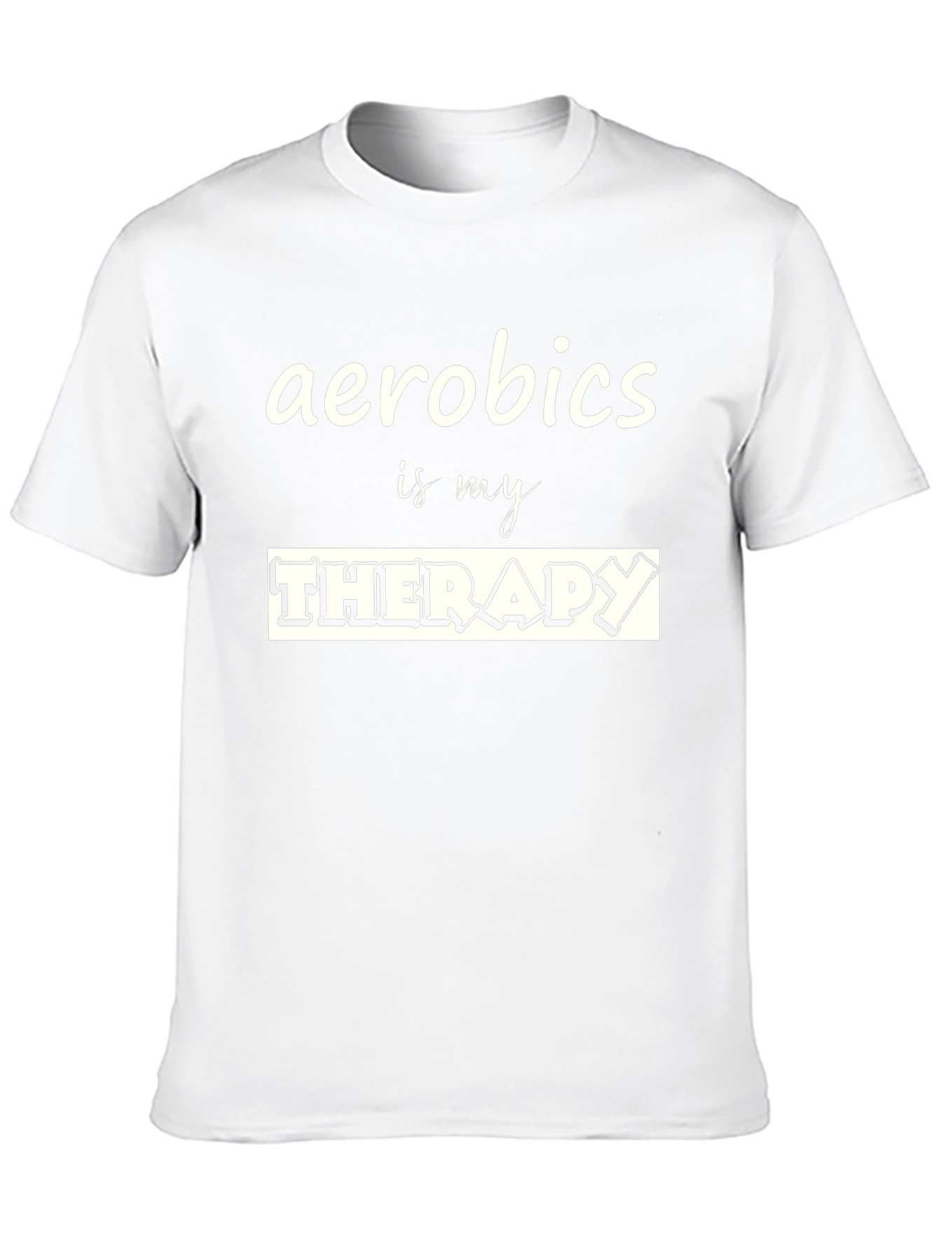 Aerobics Is My Therapy T-Shirt - Black Graphic Tee