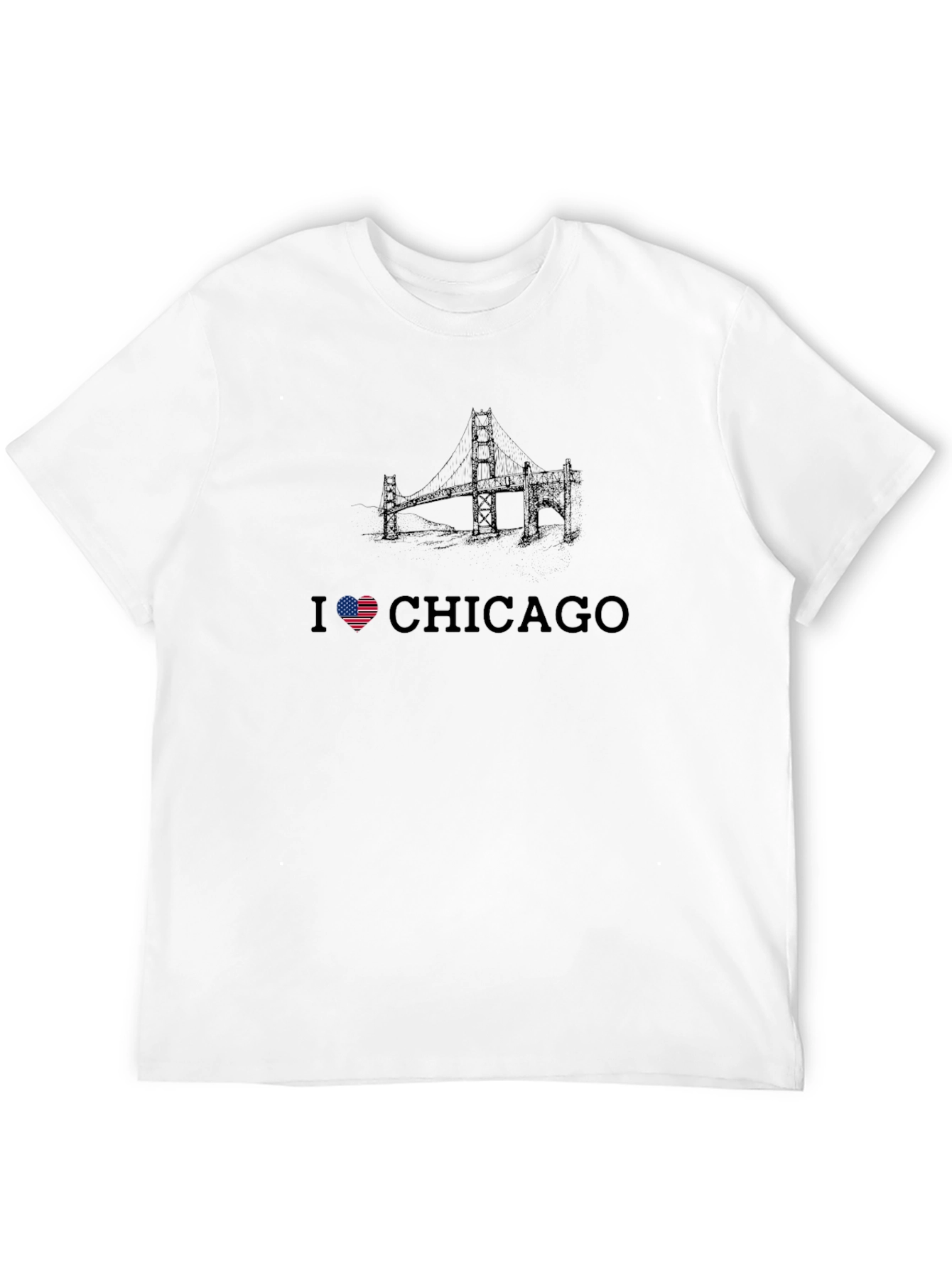 I Love Chicago Black Graphic Tee