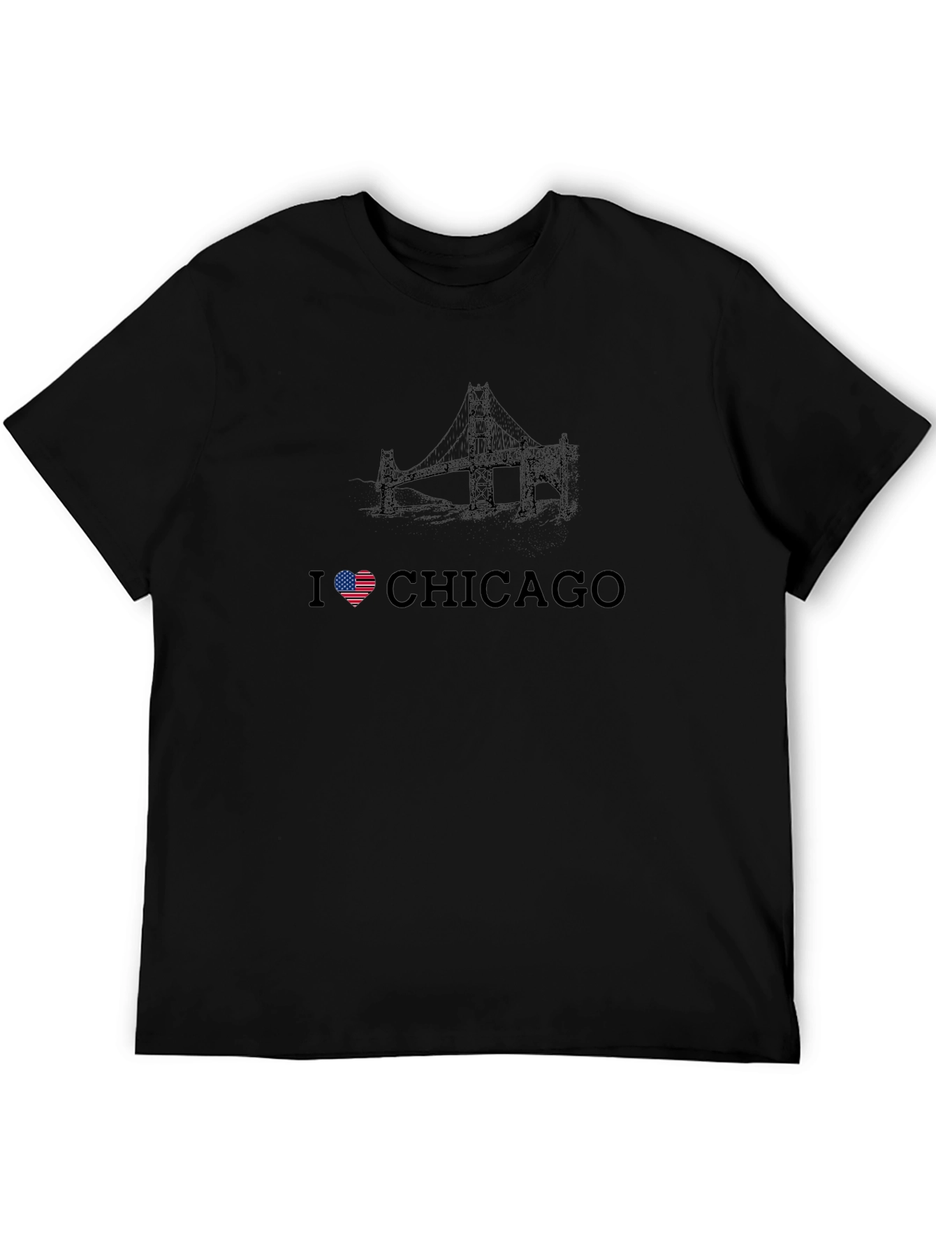 I Love Chicago Black Graphic Tee