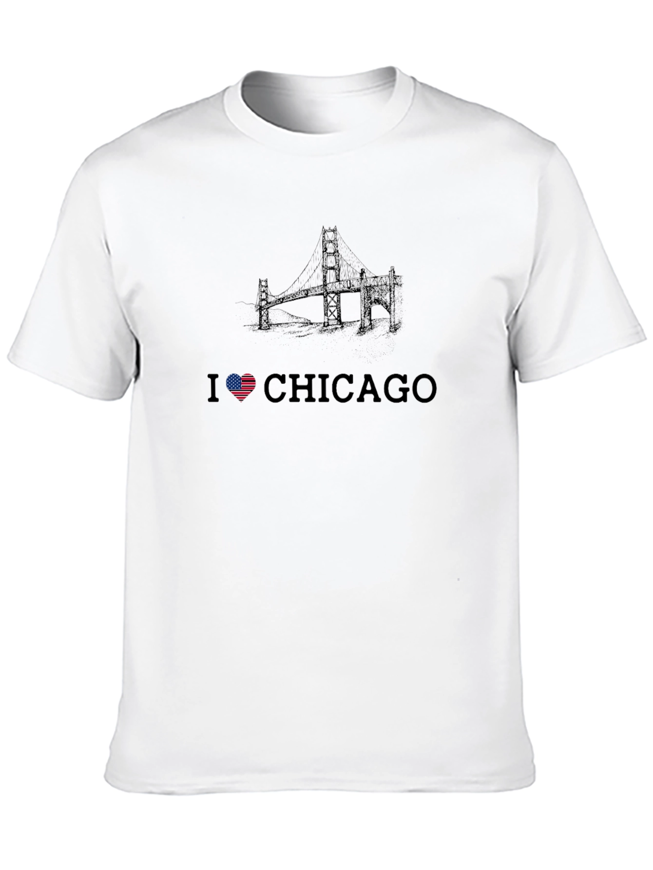 I Love Chicago Black Graphic Tee