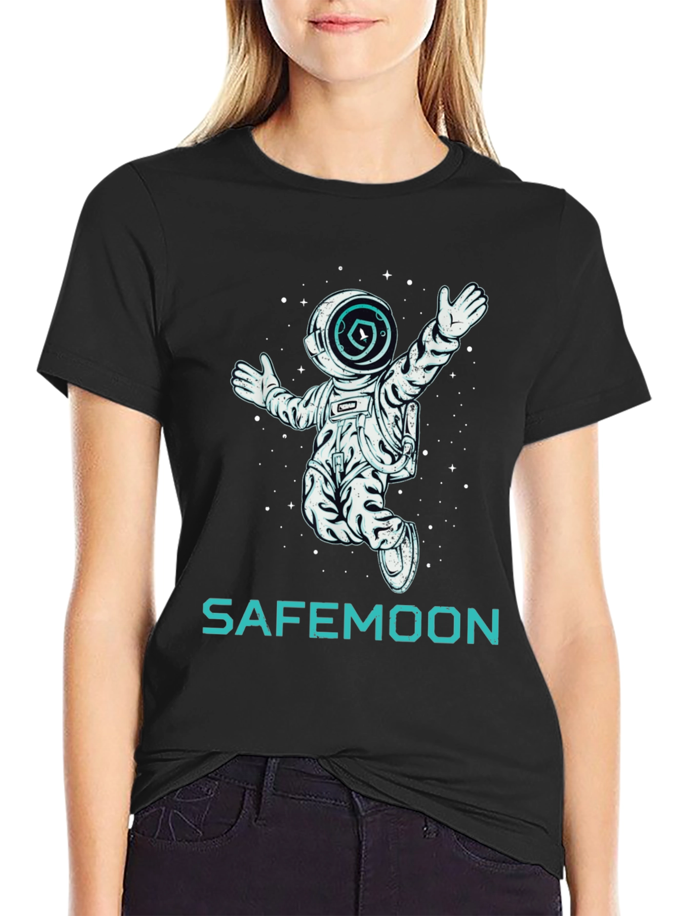 Safemoon Astronaut Graphic T-Shirt - Crypto Fan Apparel