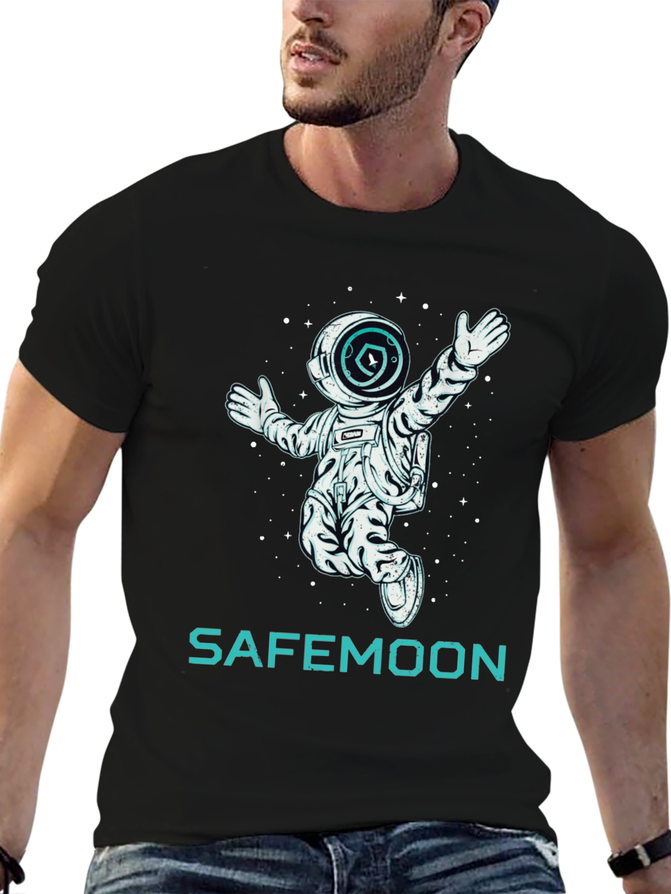 Safemoon Astronaut Graphic T-Shirt - Crypto Fan Apparel