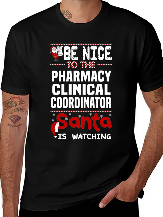 Funny Pharmacy Clinical Coordinator Santa Christmas T-Shirt