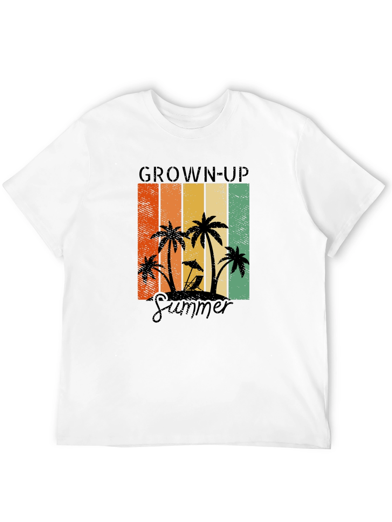 Grown-Up Summer Graphic Tee - Tropical Palm Tree Shirt