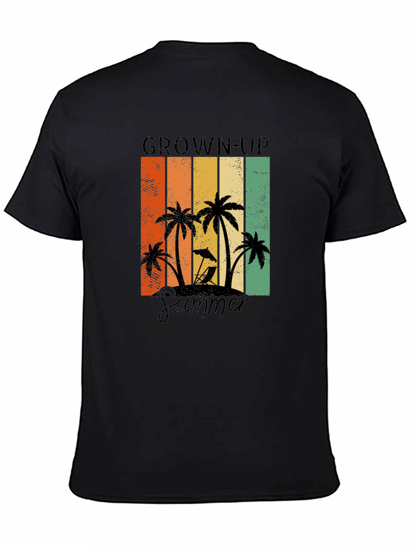 Grown-Up Summer Graphic Tee - Tropical Palm Tree Shirt