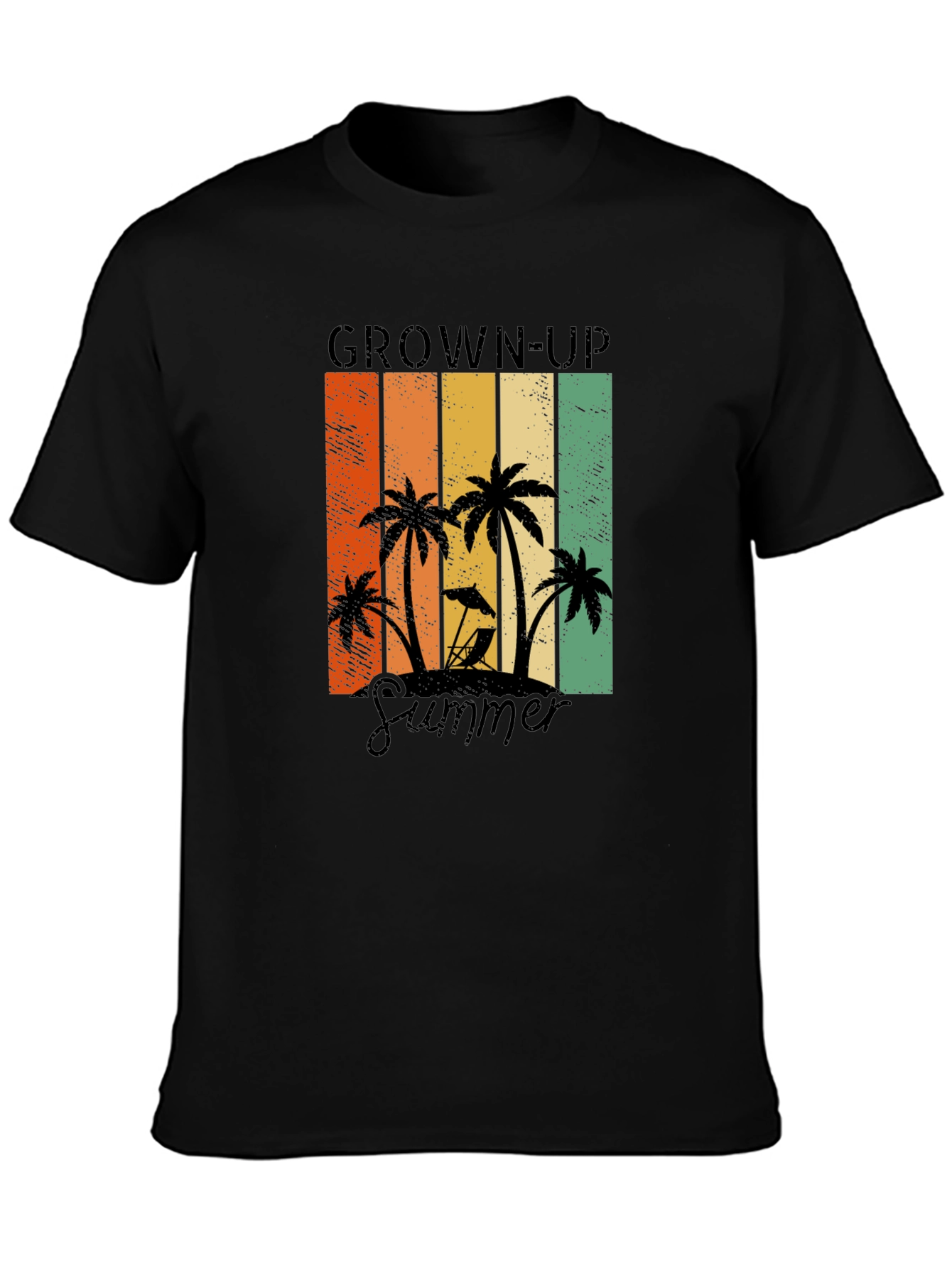 Grown-Up Summer Graphic Tee - Tropical Palm Tree Shirt