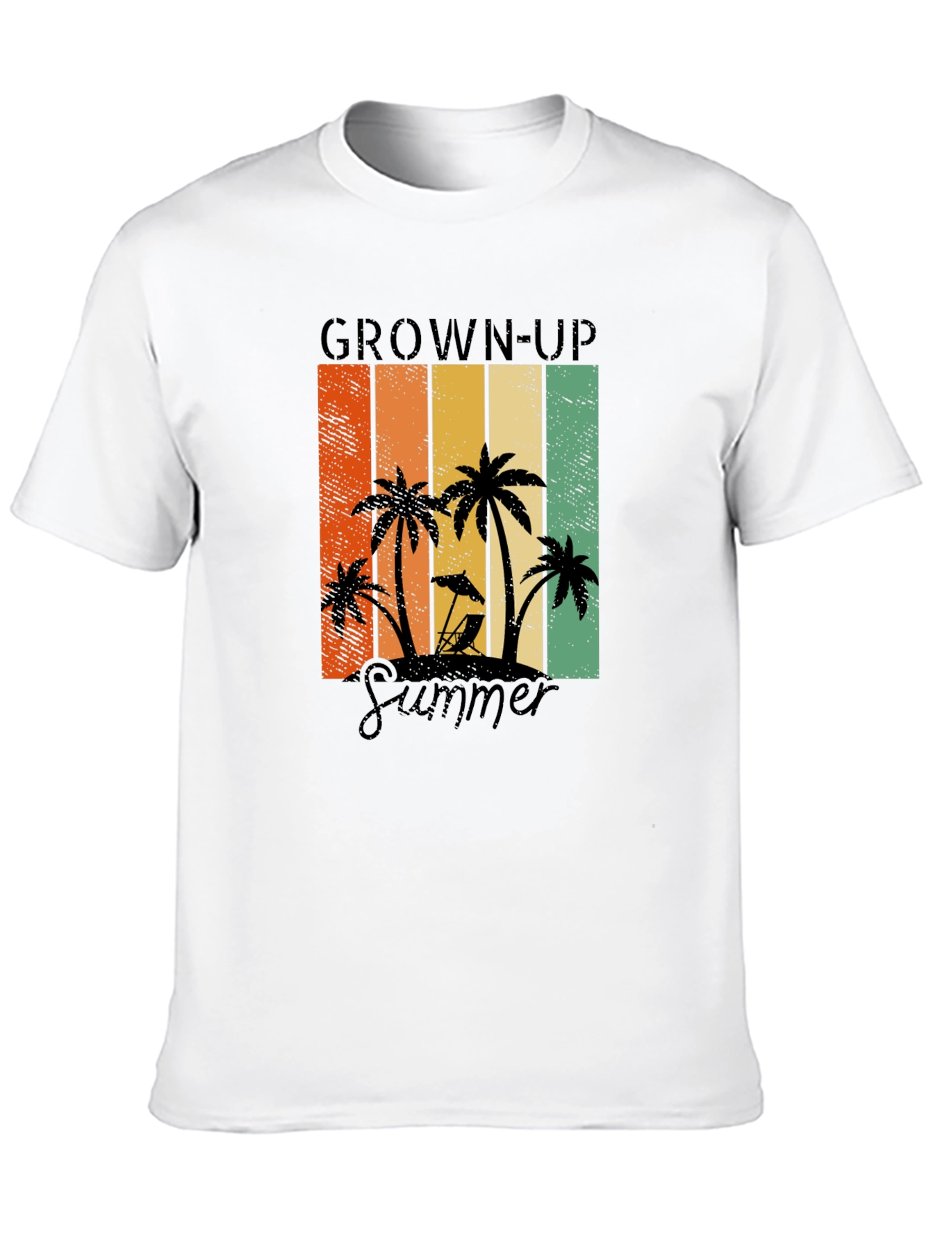 Grown-Up Summer Graphic Tee - Tropical Palm Tree Shirt