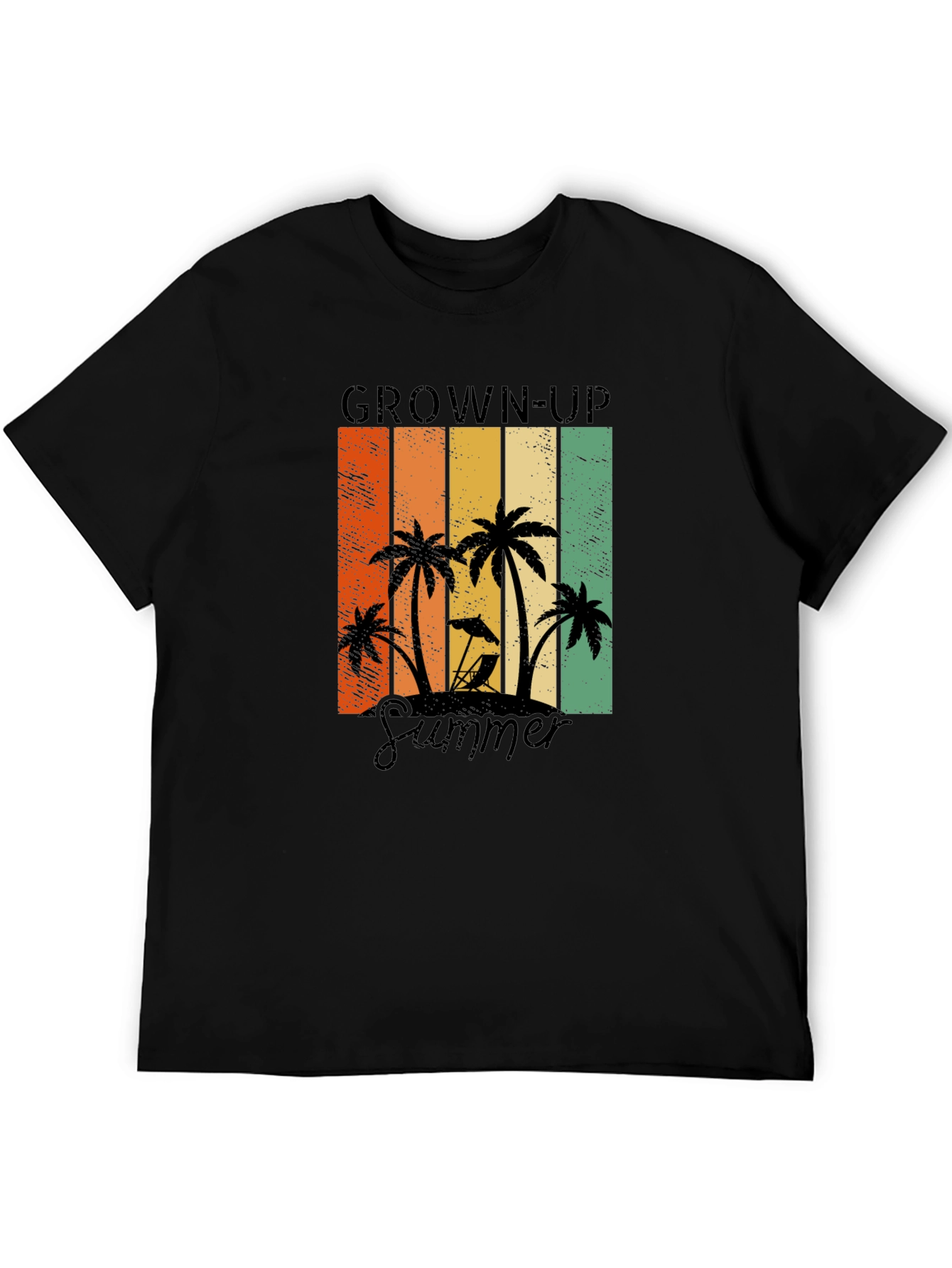 Grown-Up Summer Graphic Tee - Tropical Palm Tree Shirt