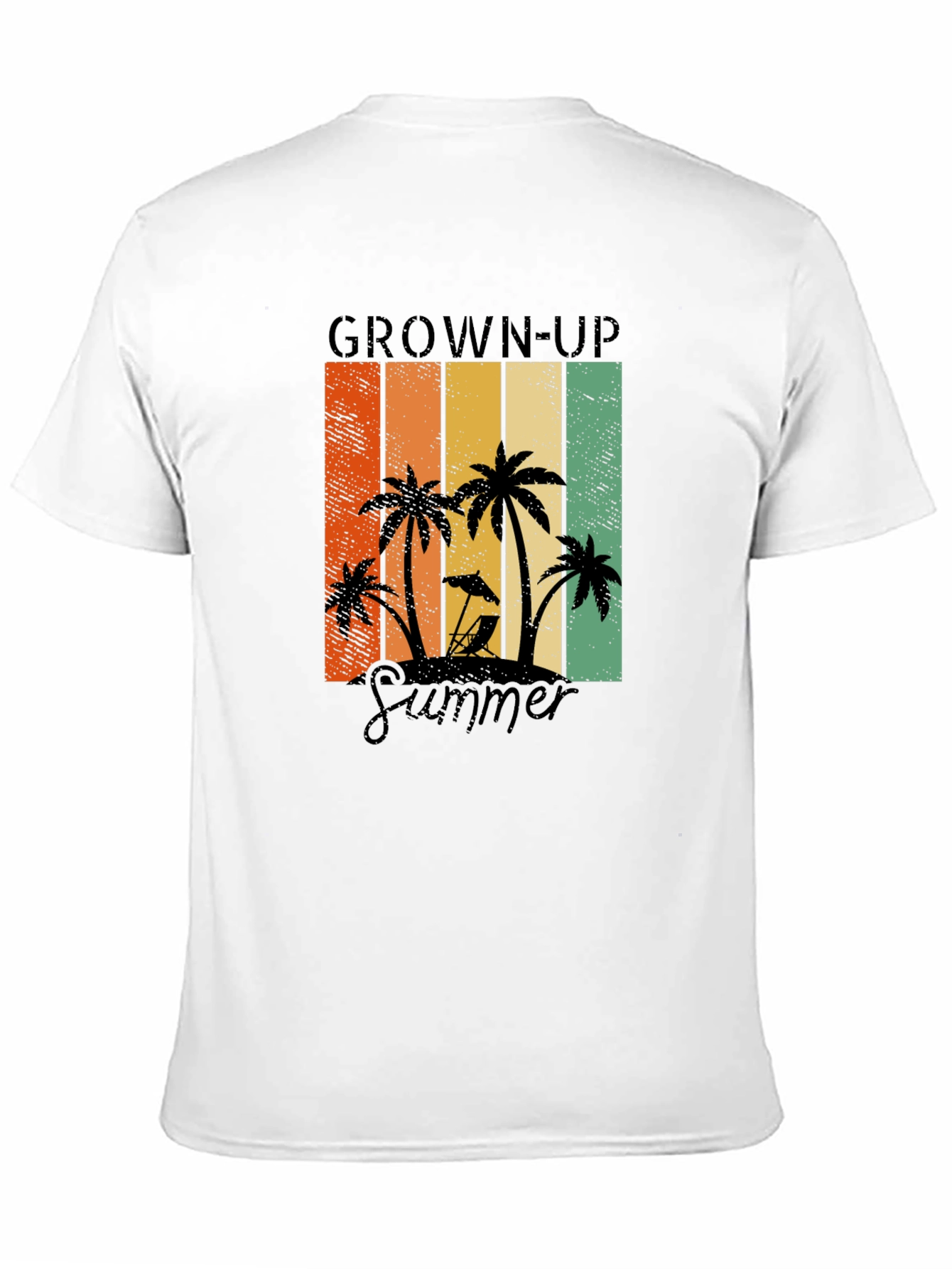 Grown-Up Summer Graphic Tee - Tropical Palm Tree Shirt