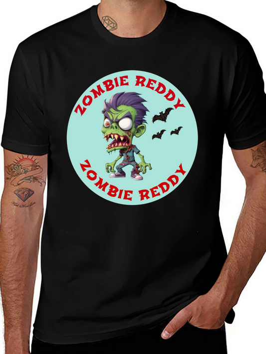 Zombie Reddy Graphic Tee - Horror Cartoon Shirt