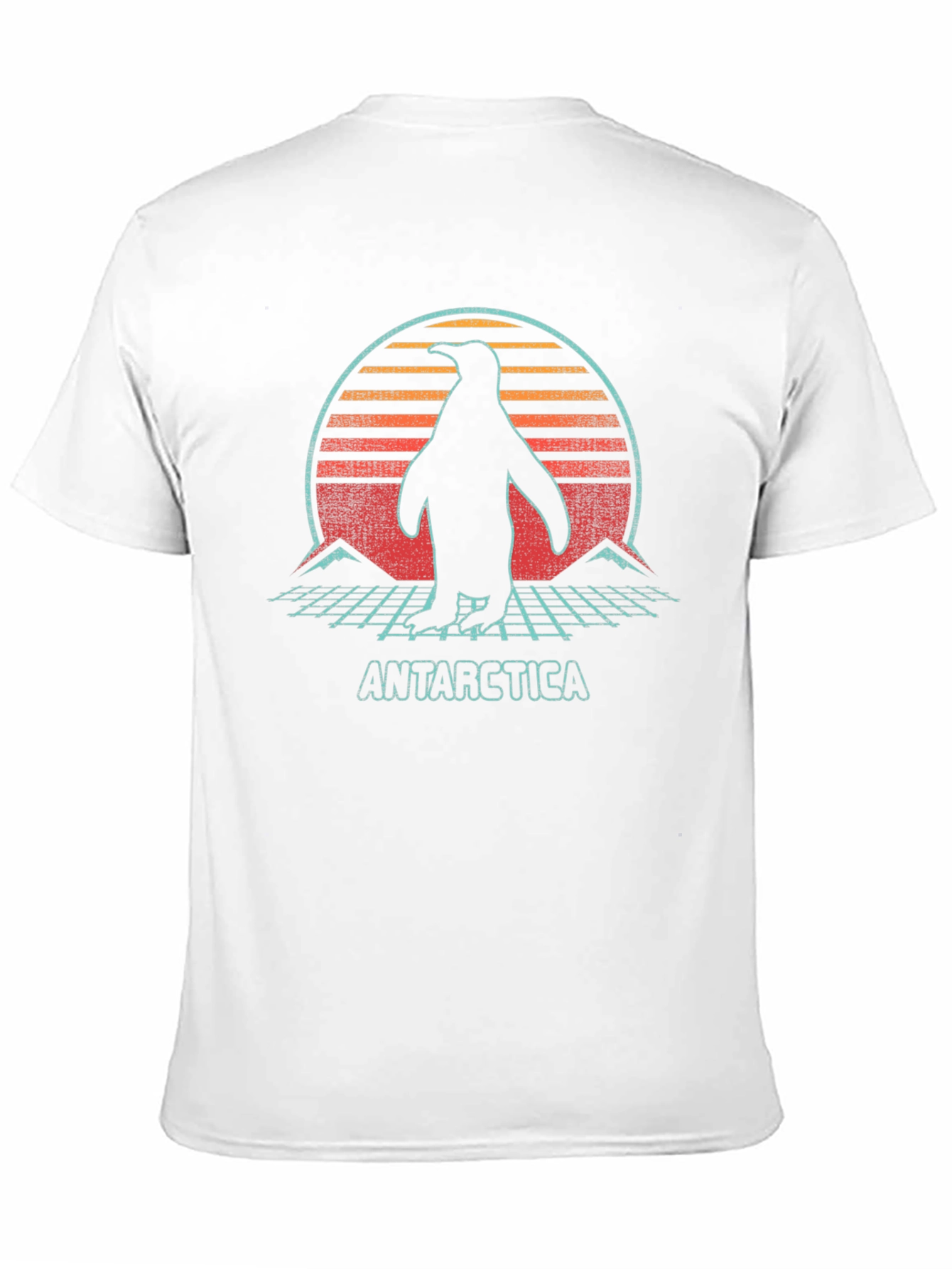 Retro Antarctica Penguin Graphic Tee - Black
