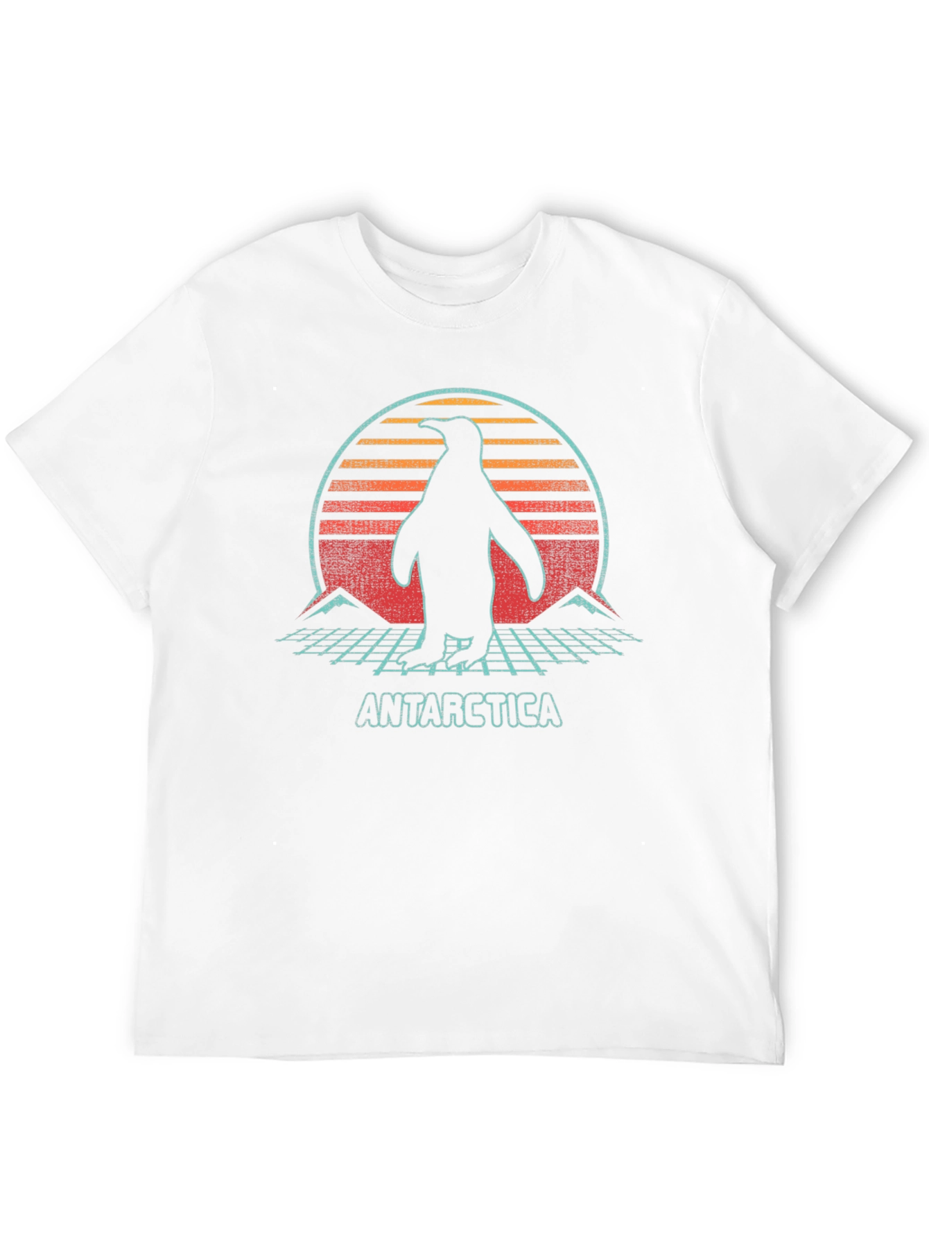 Retro Antarctica Penguin Graphic Tee - Black