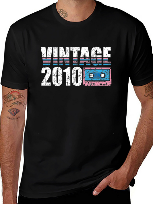 Vintage 2010 Cassette Tape Graphic T-Shirt