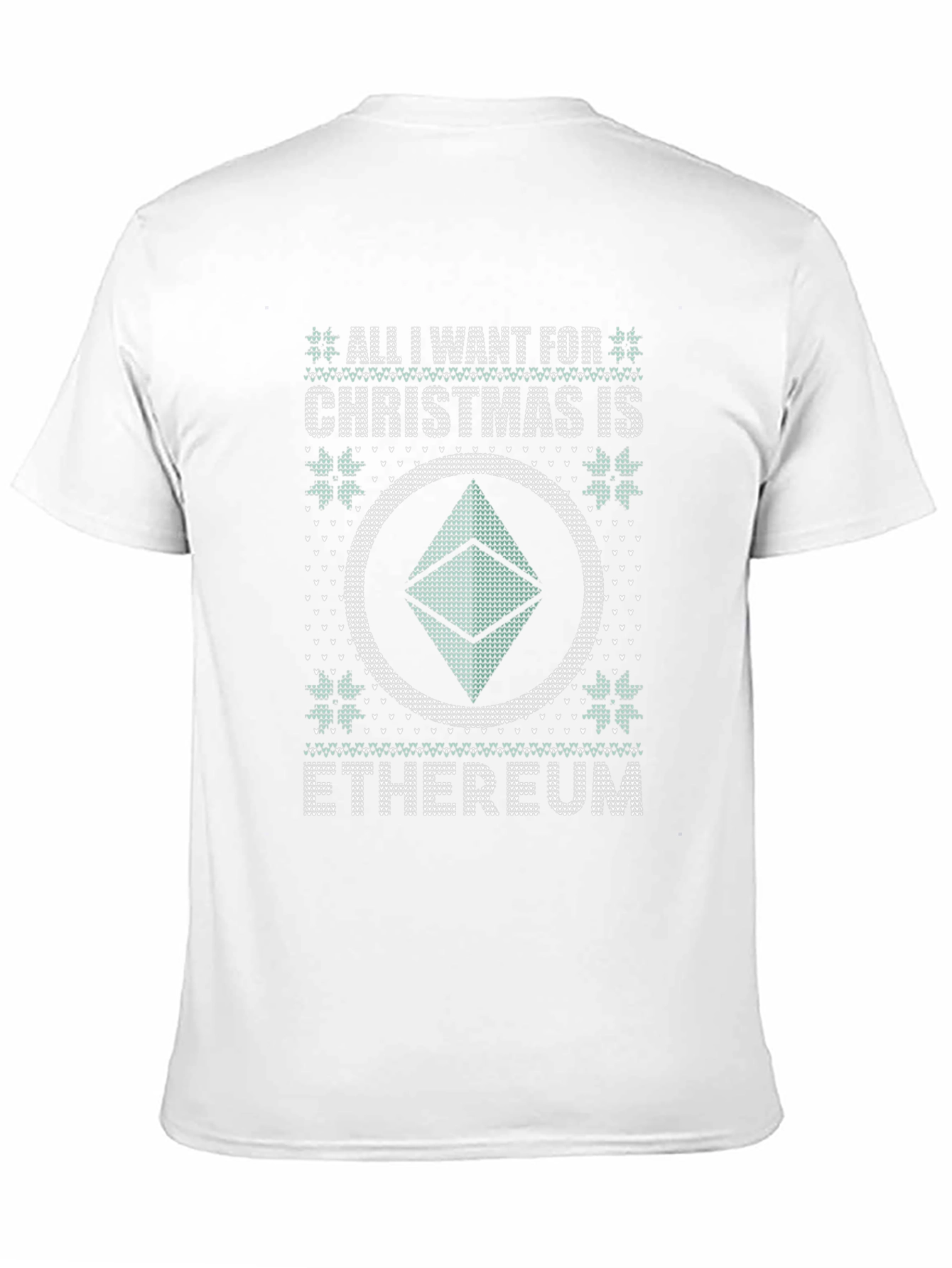 Ethereum Ugly Christmas Sweater Style T-Shirt