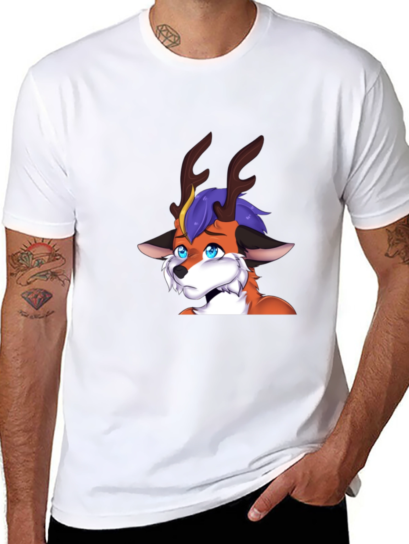 Unique Furry Character Graphic T-Shirt