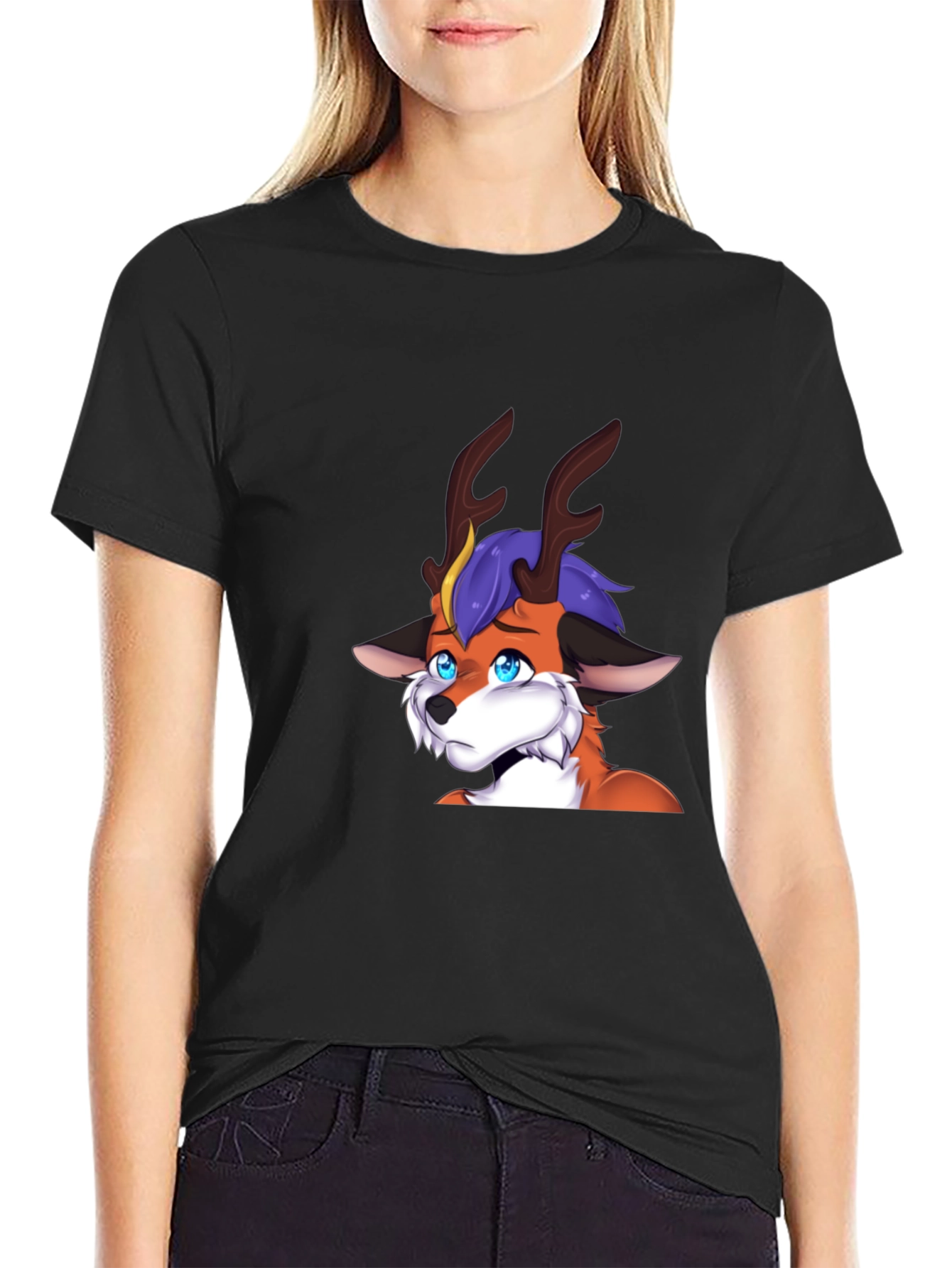Unique Furry Character Graphic T-Shirt