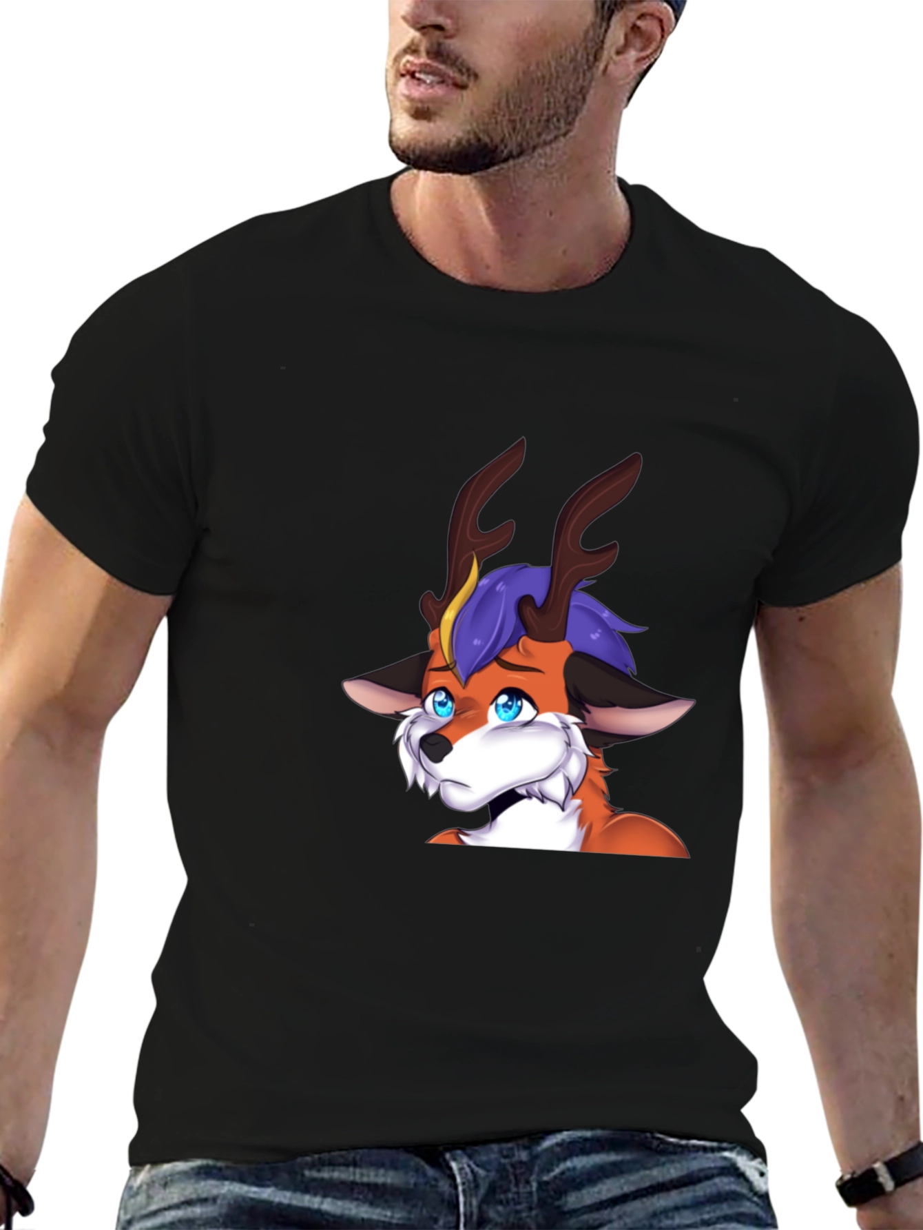 Unique Furry Character Graphic T-Shirt