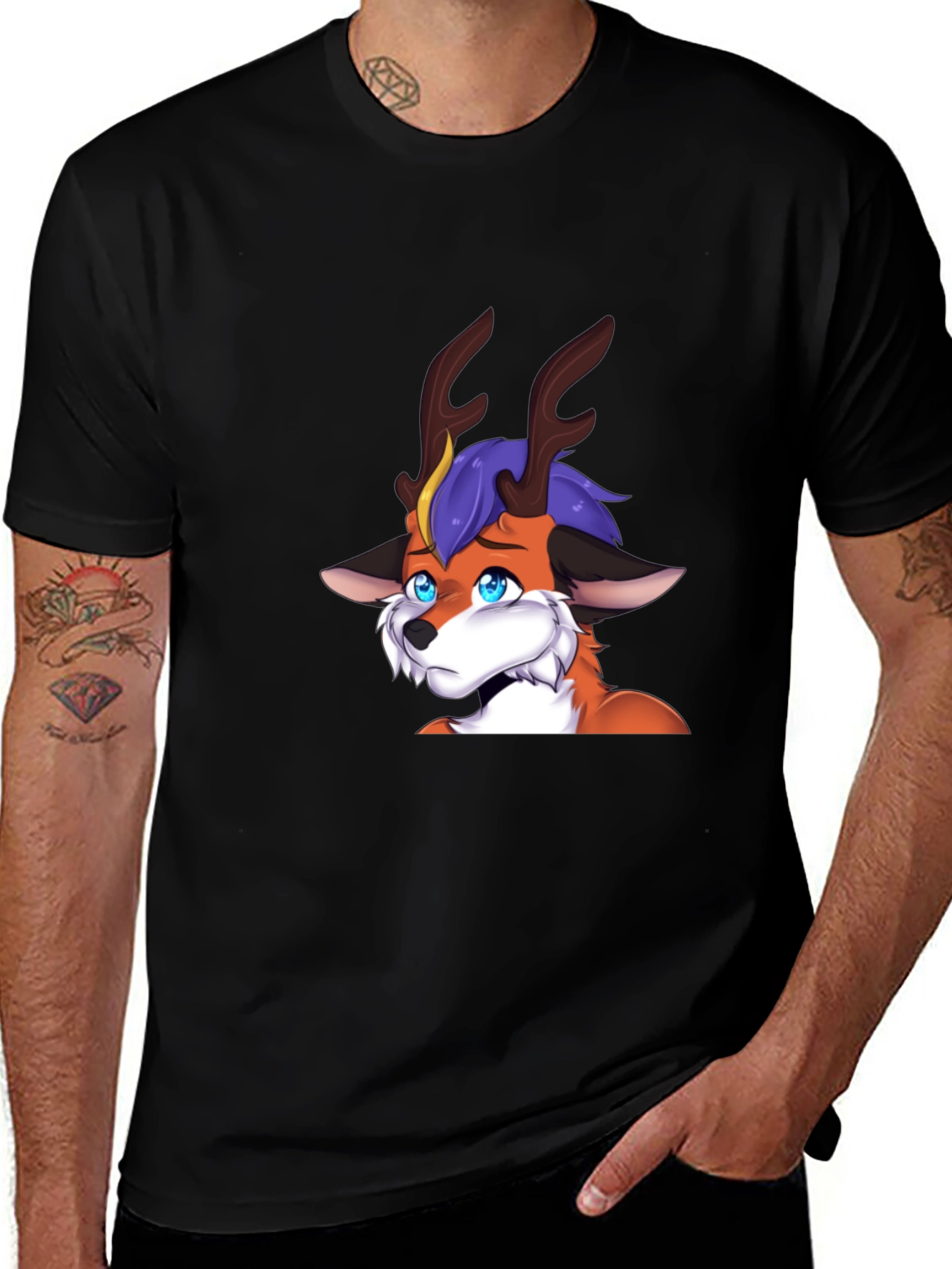 Unique Furry Character Graphic T-Shirt