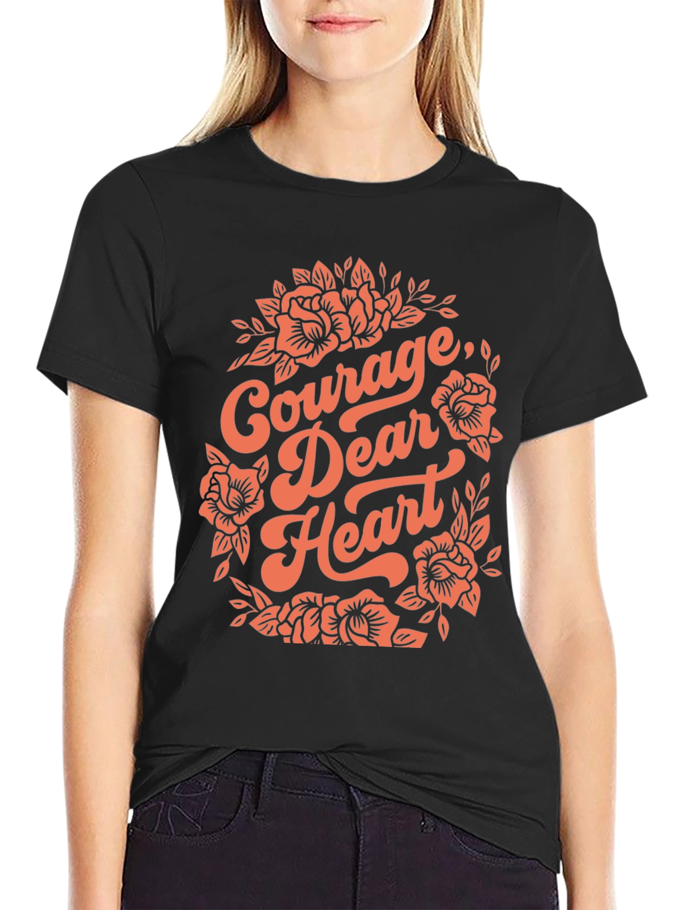 Courage Dear Heart Floral Graphic Tee