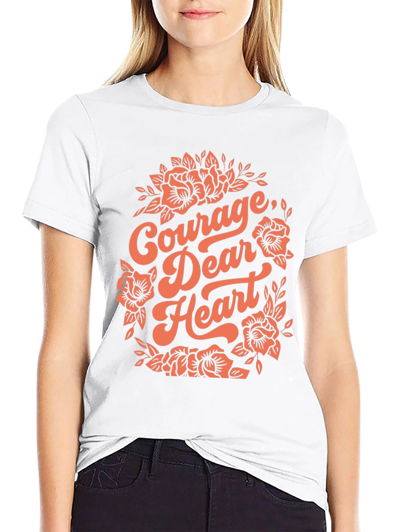 Courage Dear Heart Floral Graphic Tee