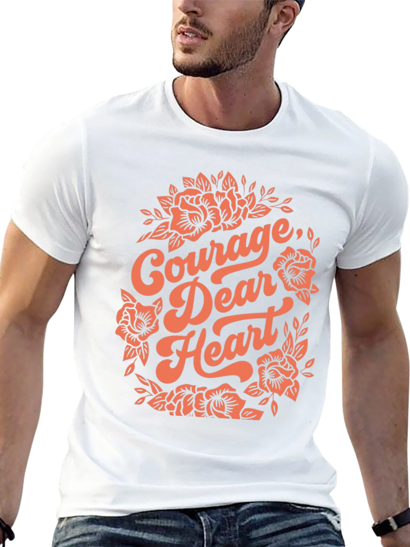 Courage Dear Heart Floral Graphic Tee