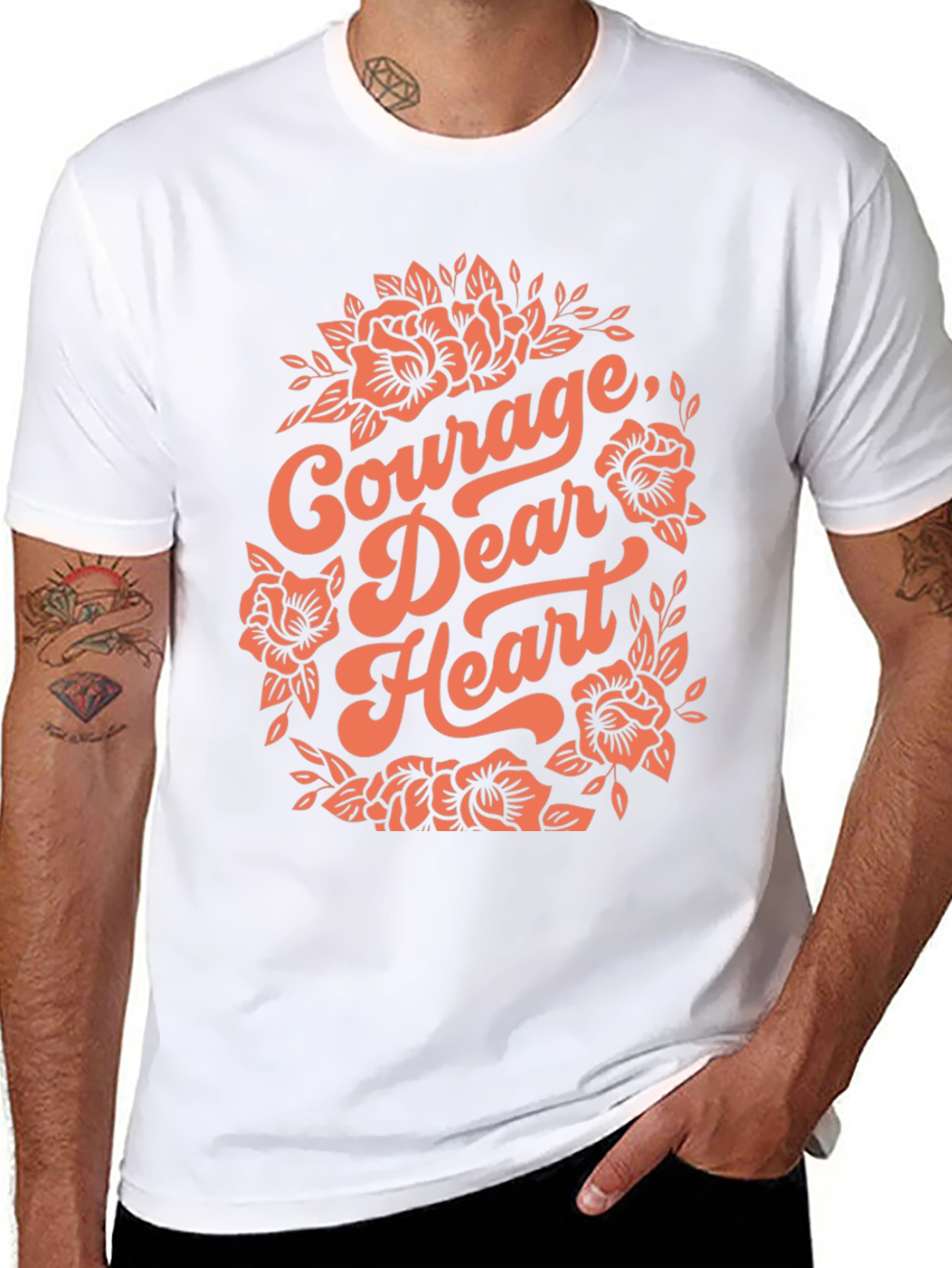 Courage Dear Heart Floral Graphic Tee