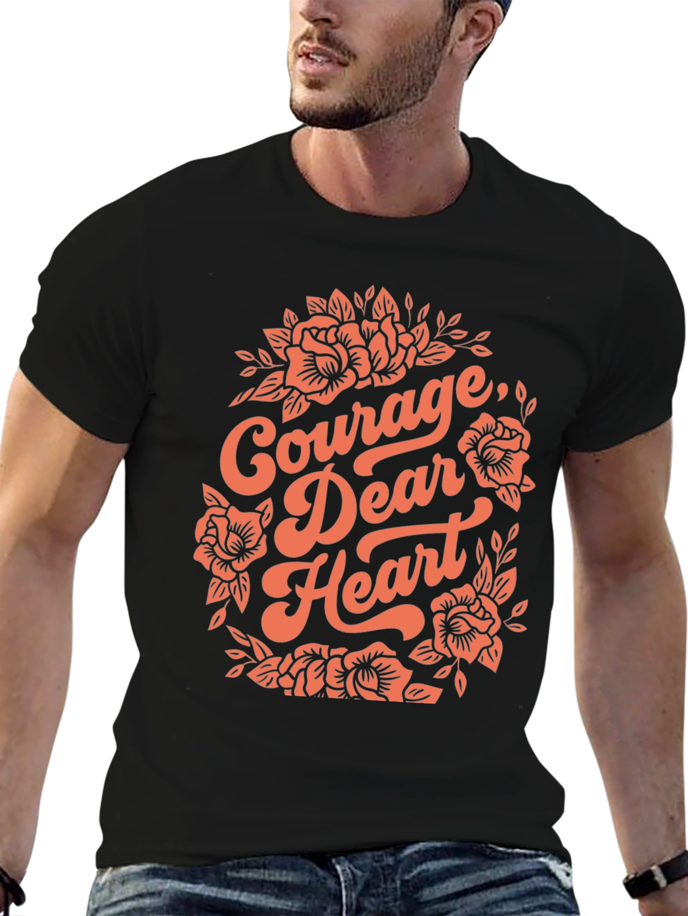 Courage Dear Heart Floral Graphic Tee