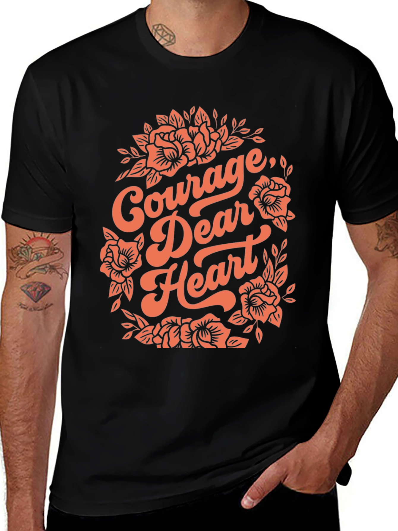 Courage Dear Heart Floral Graphic Tee