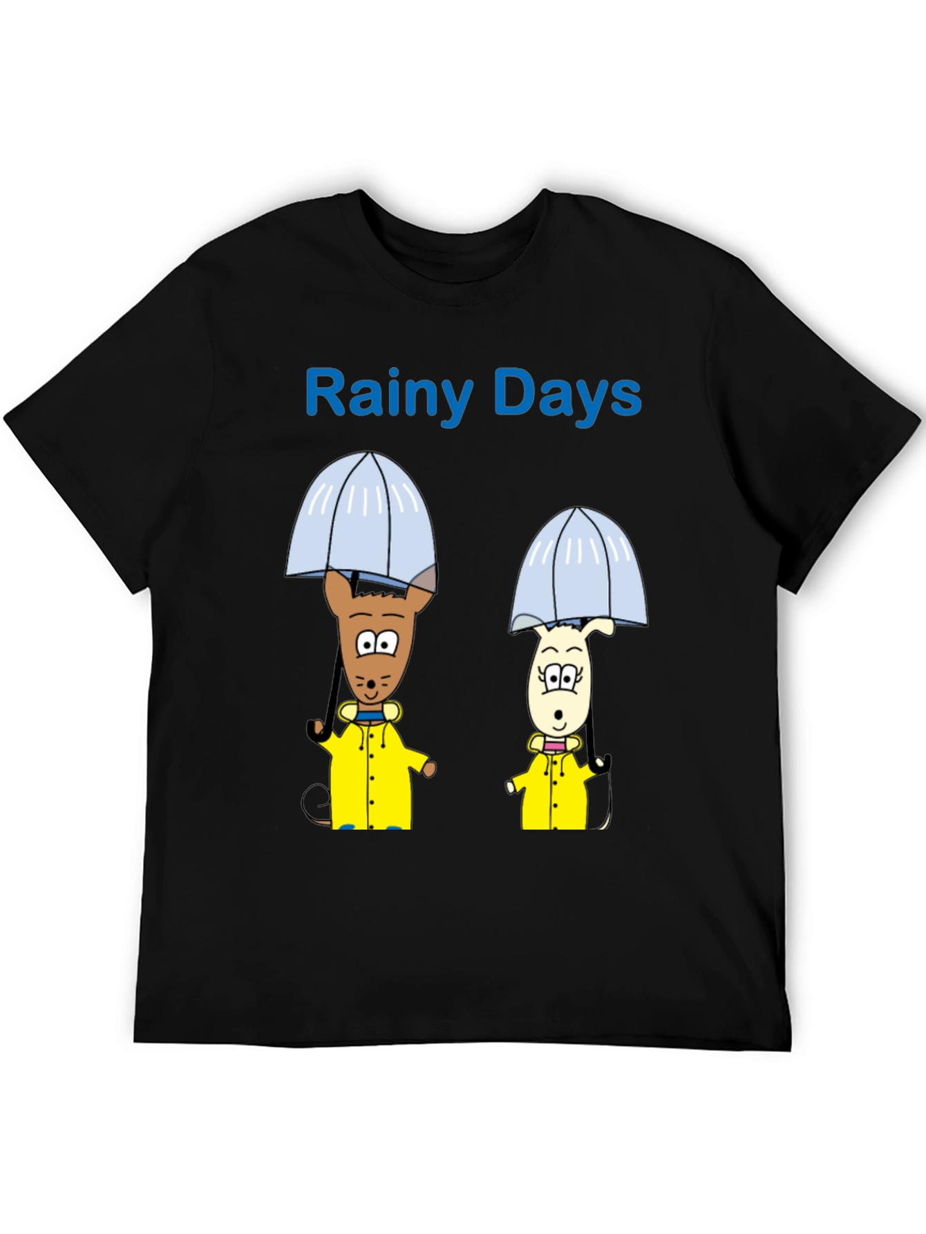 Rainy Days Cartoon Graphic T-Shirt