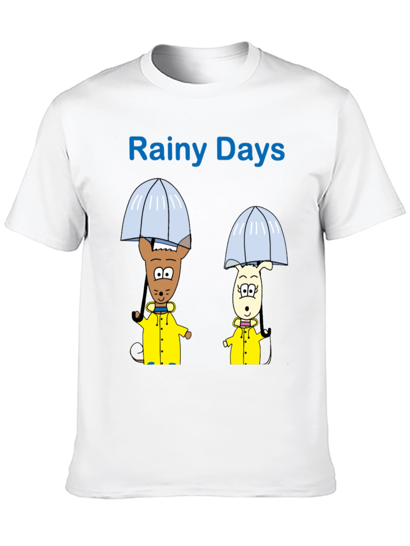Rainy Days Cartoon Graphic T-Shirt