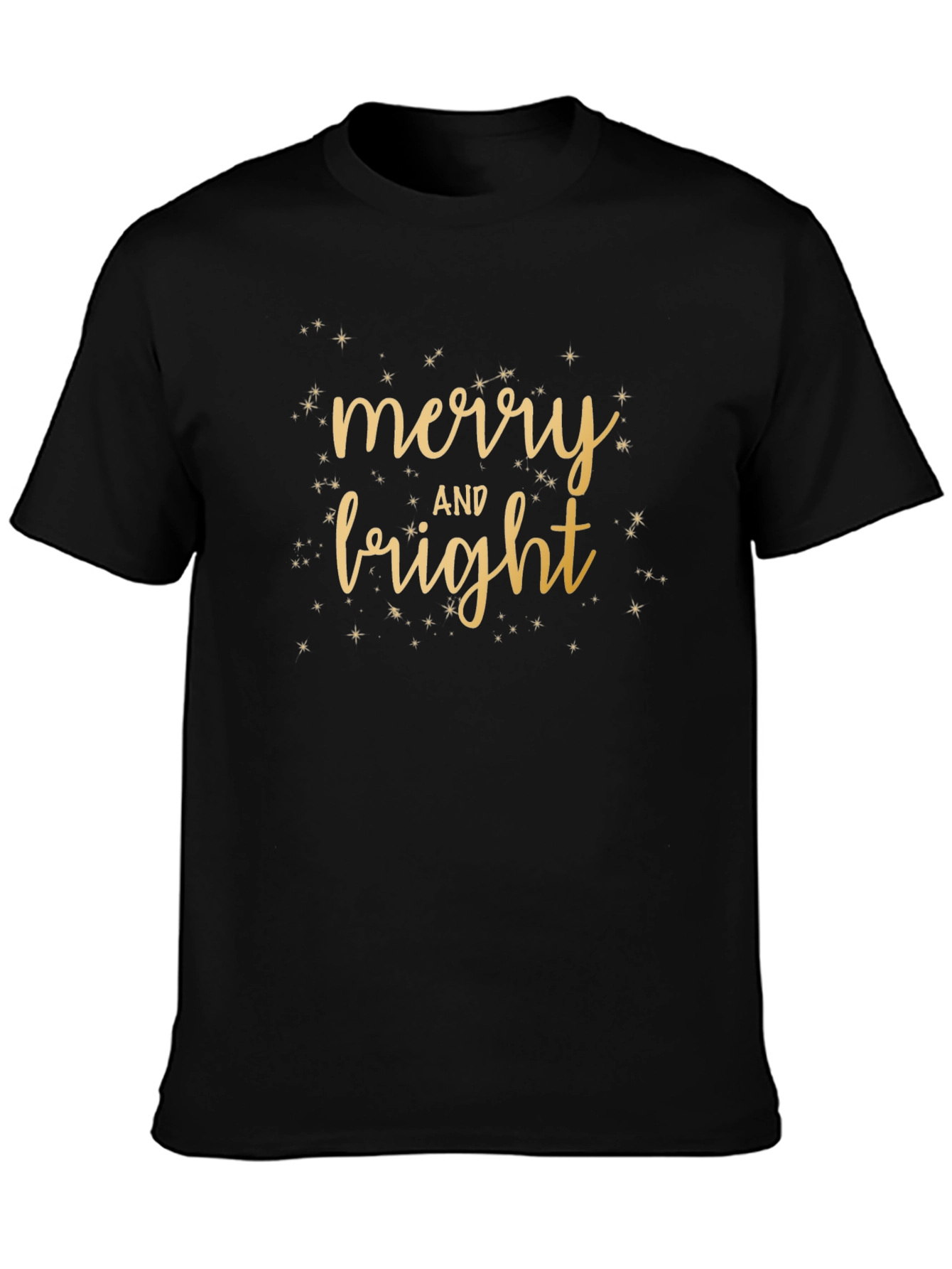 Merry & Bright Black Tee