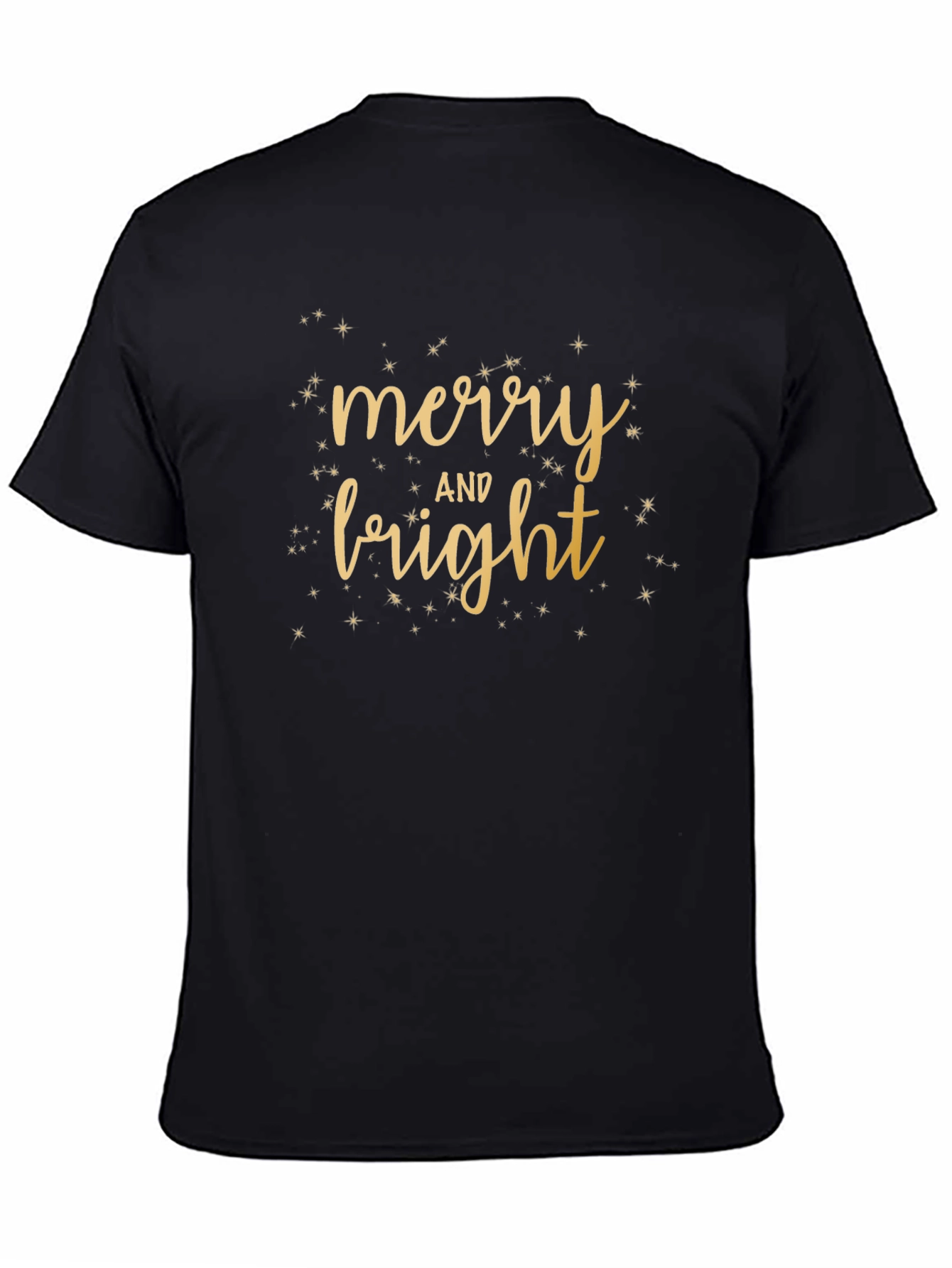 Merry & Bright Black Tee