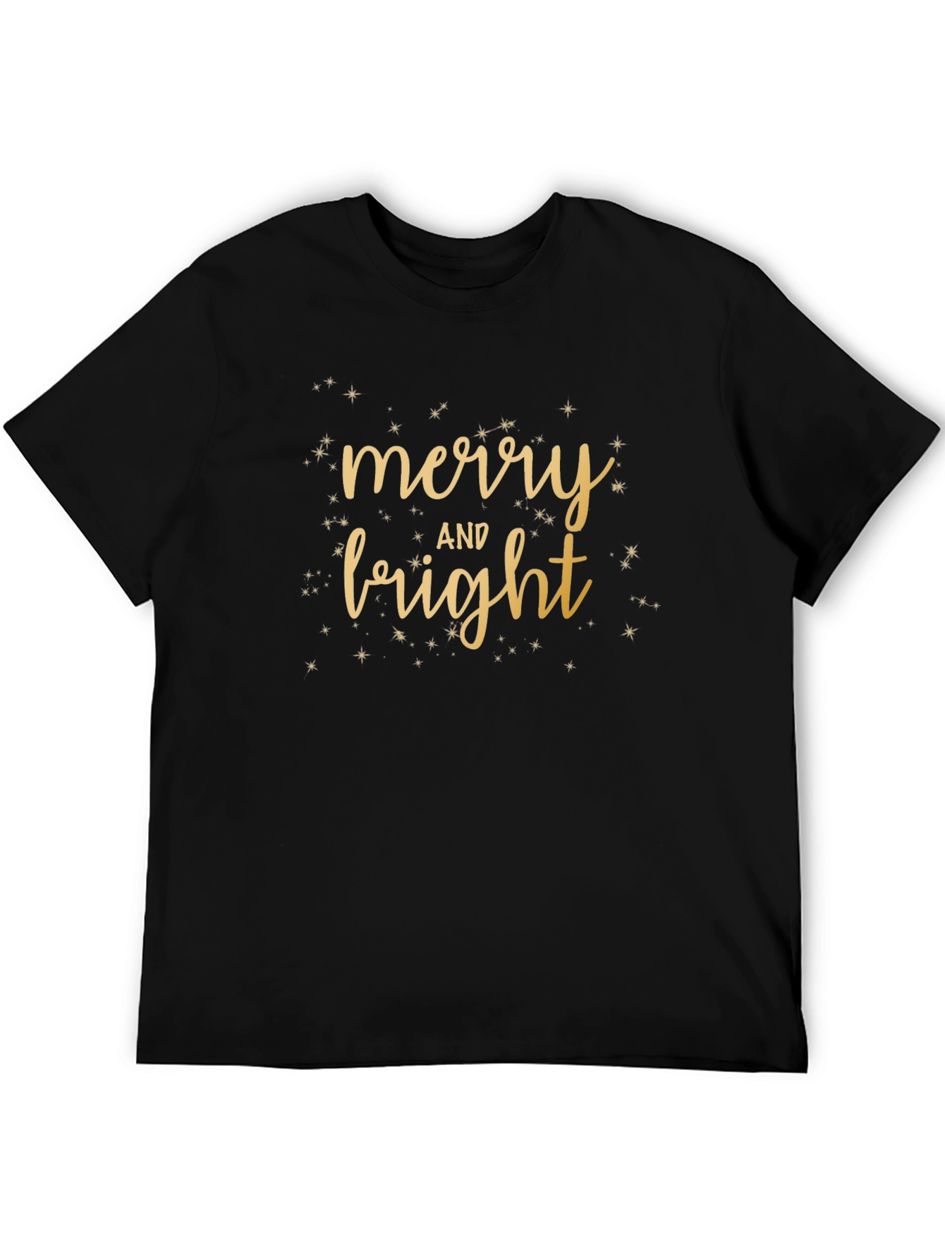 Merry & Bright Black Tee