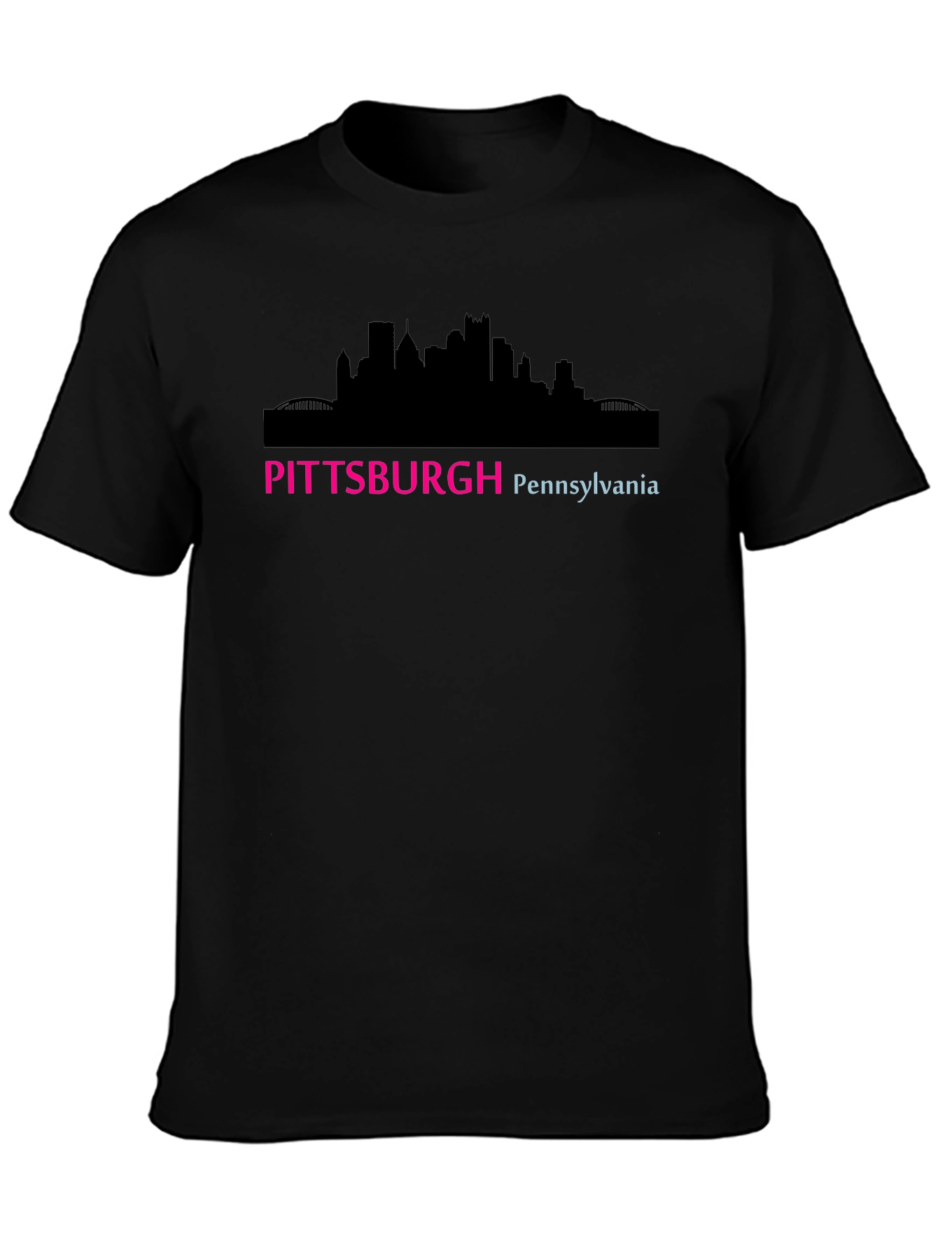 Pittsburgh Skyline Graphic T-Shirt - Black
