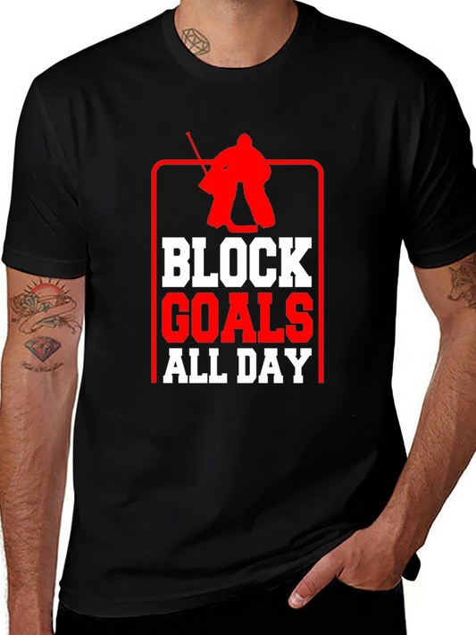 Block Goals All Day Hockey T-Shirt