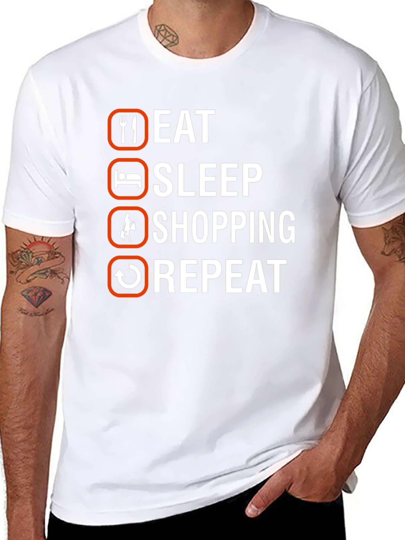 Eat Sleep Shopping Repeat T-Shirt