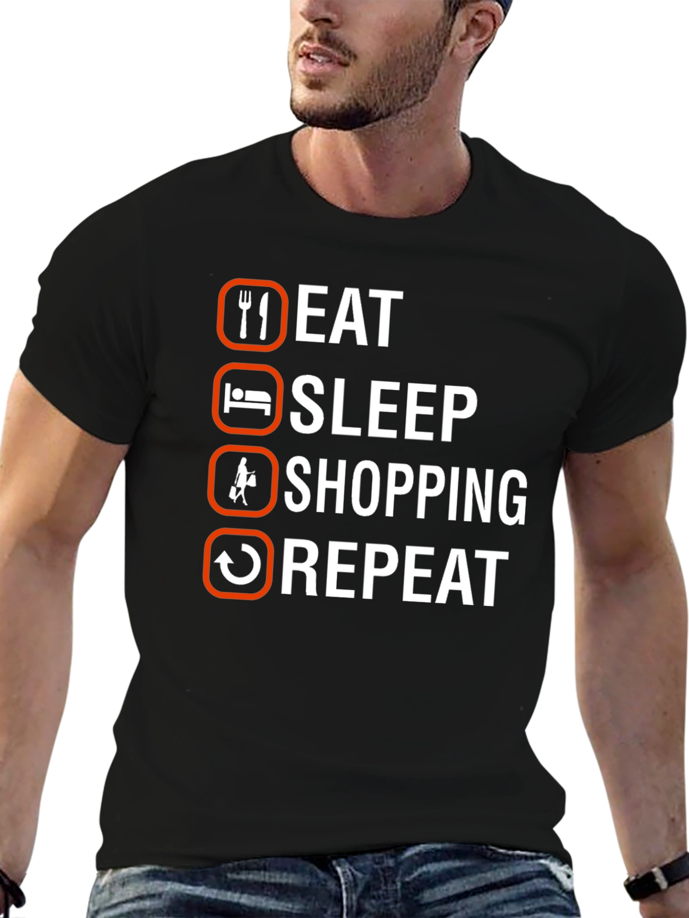 Eat Sleep Shopping Repeat T-Shirt