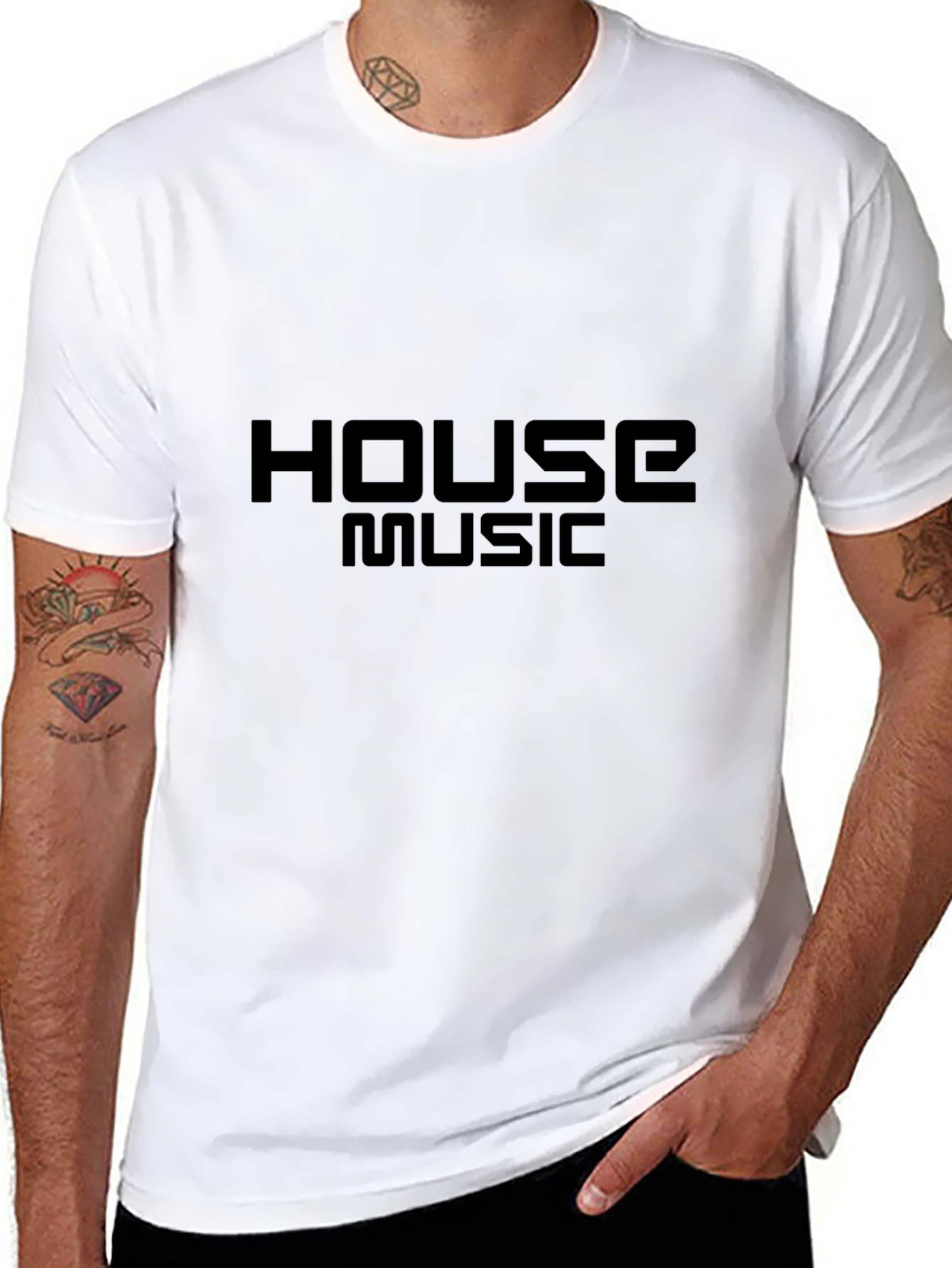 House Music Black T-Shirt